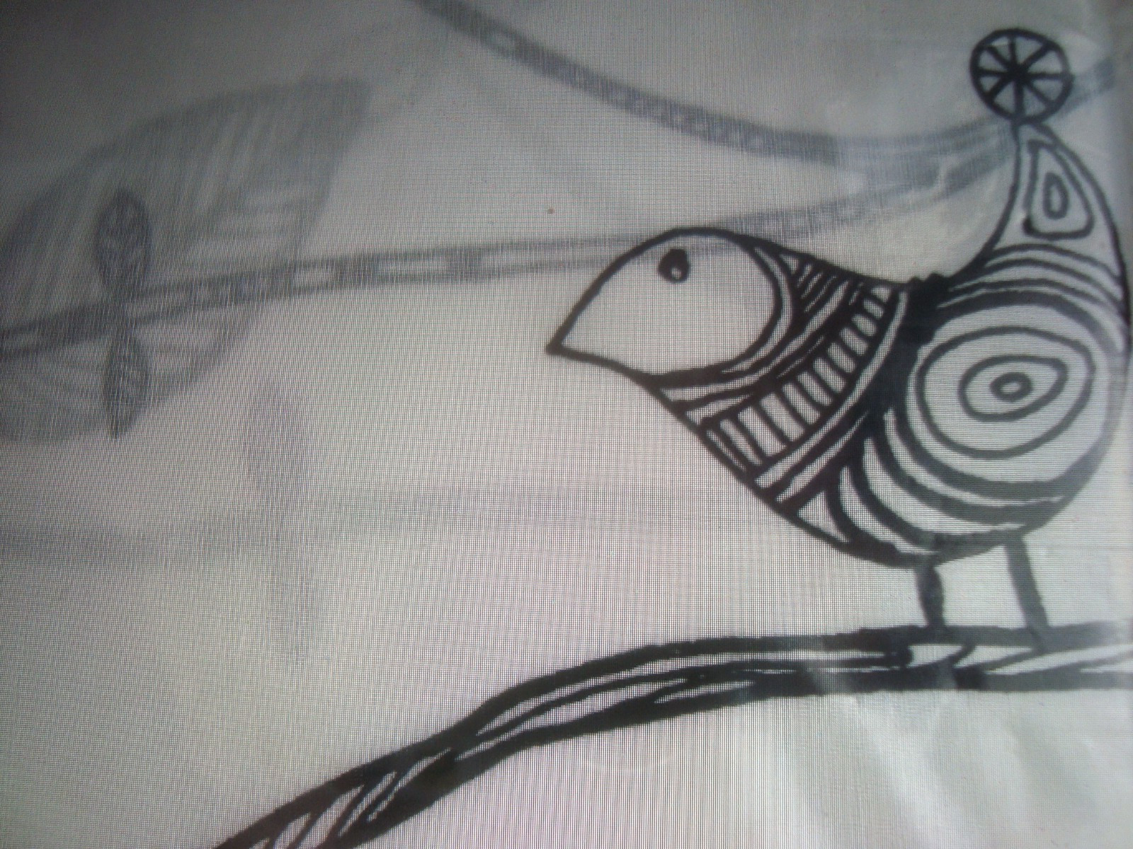 NEW Ikea EIVOR Curtains 2 Panels 57 x 98″ Black White Birds Trees Semi Sheer NIP