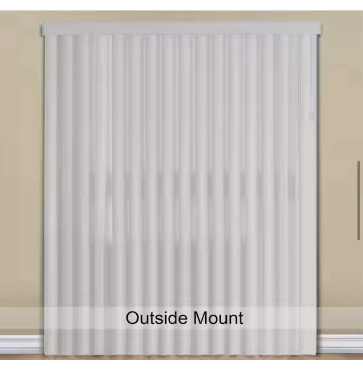 3- 9 Pack Room Darkening Vertical Louvers 3.5″W x 44.5”L Canvas Pearl White