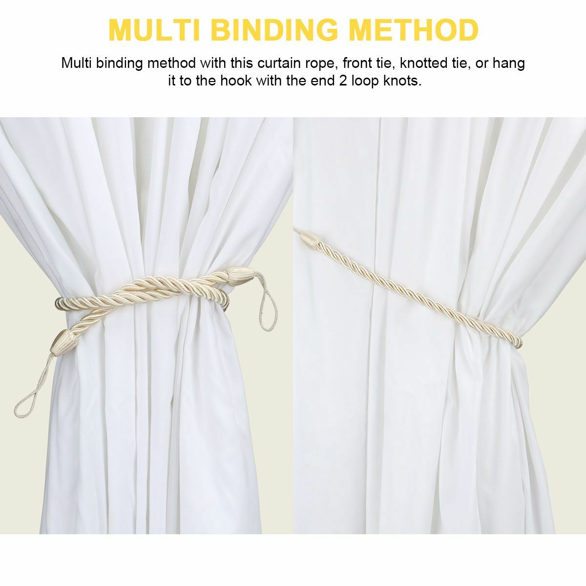 Lot Curtain Rope Tie Backs Window Tiebacks Living Room Bedroom Home Ornament