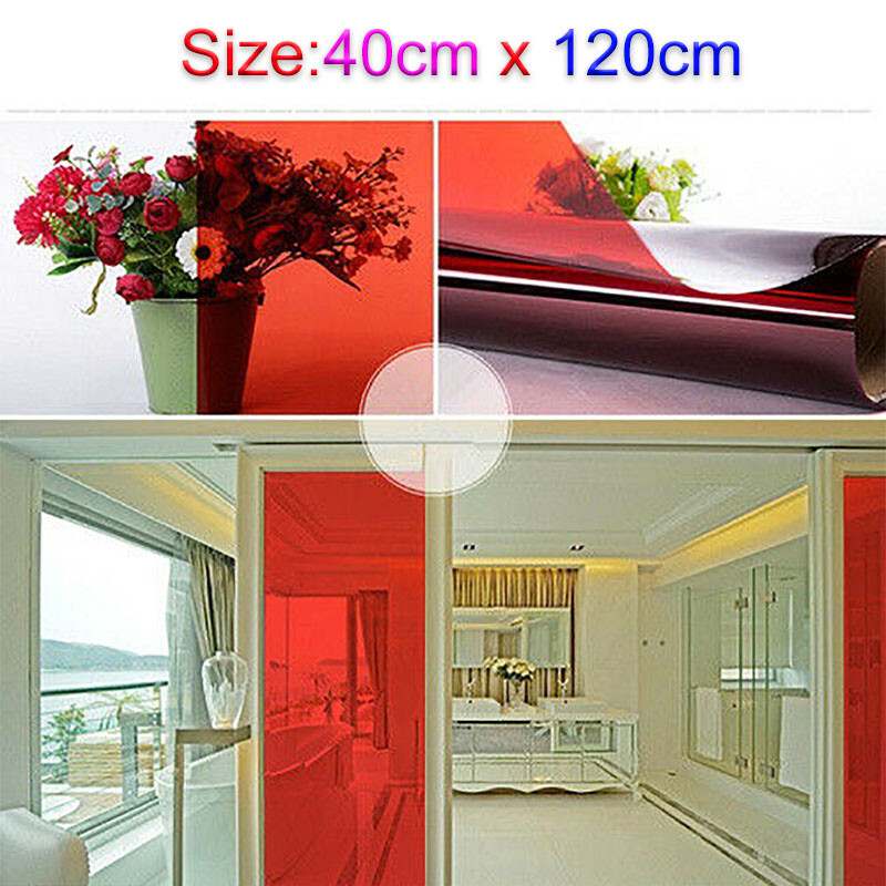 Multicolor Decor Solar Tint Glass Window Film Self Adhesive Transparent 40*120cm