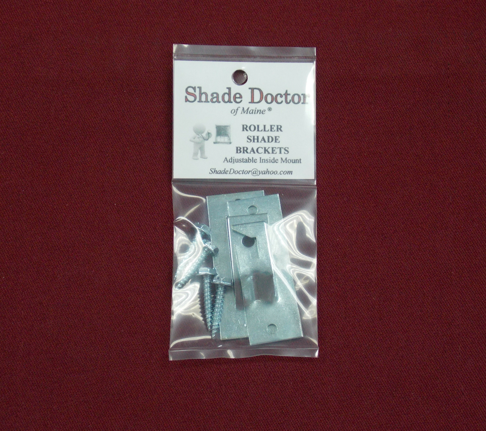 ADJUSTABLE INSIDE MOUNT BRACKETS for Standard Roller Window Shades (1-Pair)