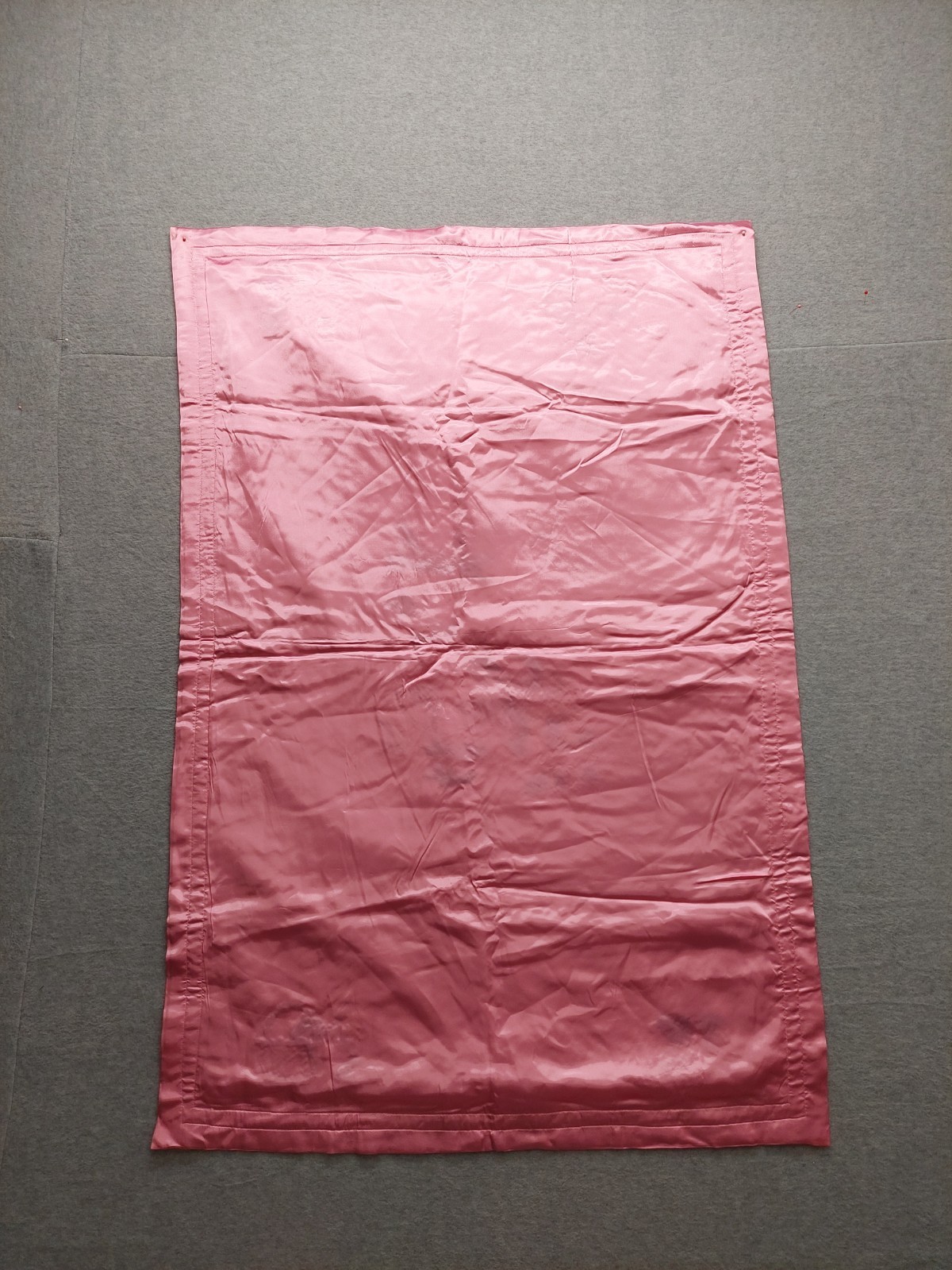 Unbranded Antique Panel Pink Floral Hand Embroidered Rectangular Decorative