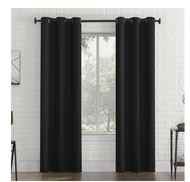 Arlo 2 Panel Curtains 40×84 Pearl White Thermal Room Darkening Grommet