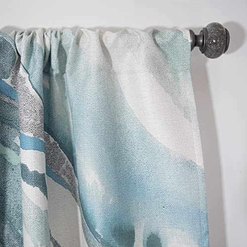Curtains ‘Silver Springs II Blue Green’ Curtains 52″W x 84″L (Pack of 1) 30197