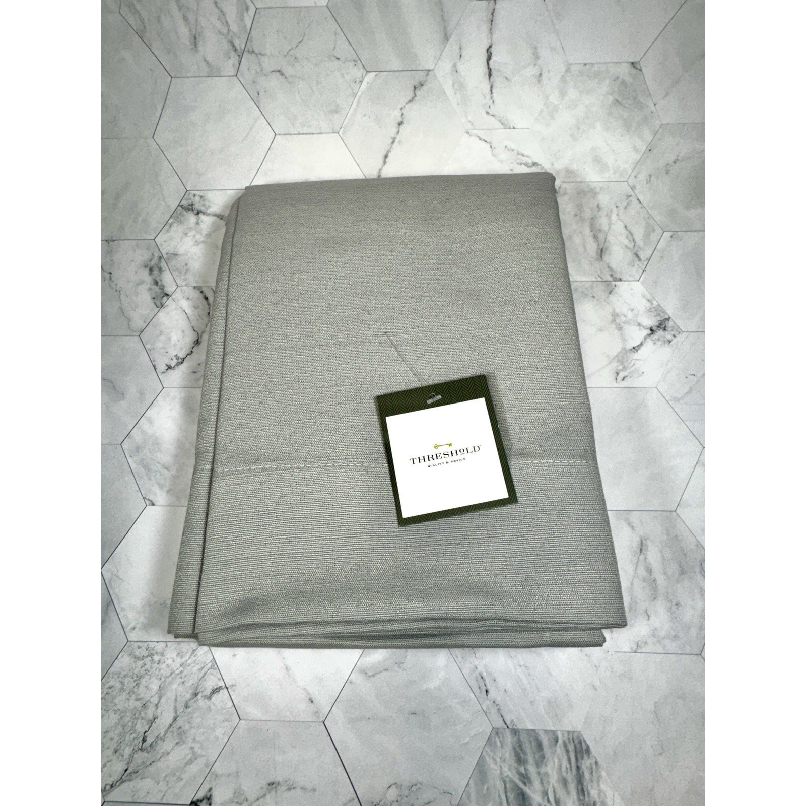 Set Of 2 Threshold Window Panel Curtains 54X95 Inches Farrah Silent Silver NEW