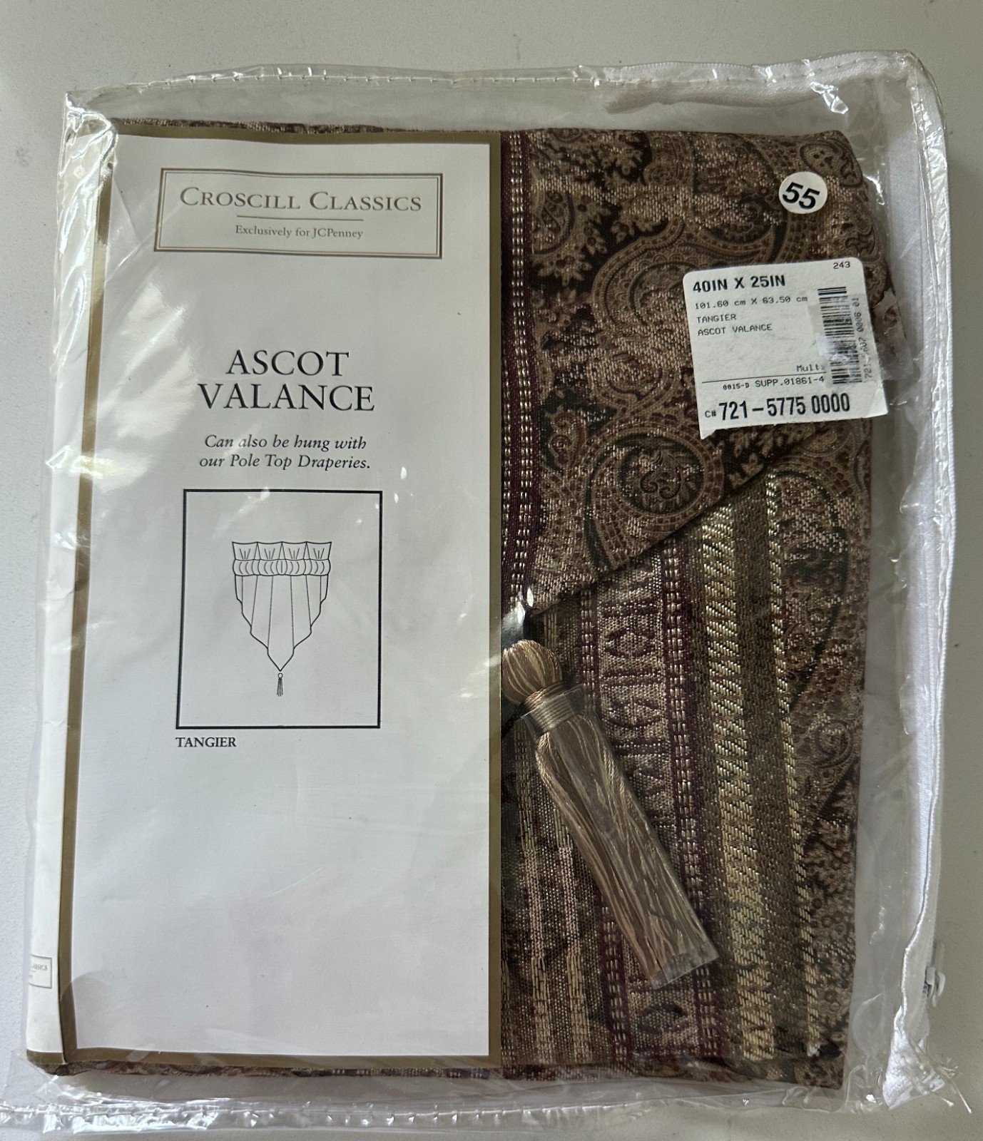 Croscill Classics Tangier Ascot Valance 40″x25″ Style No. 9295