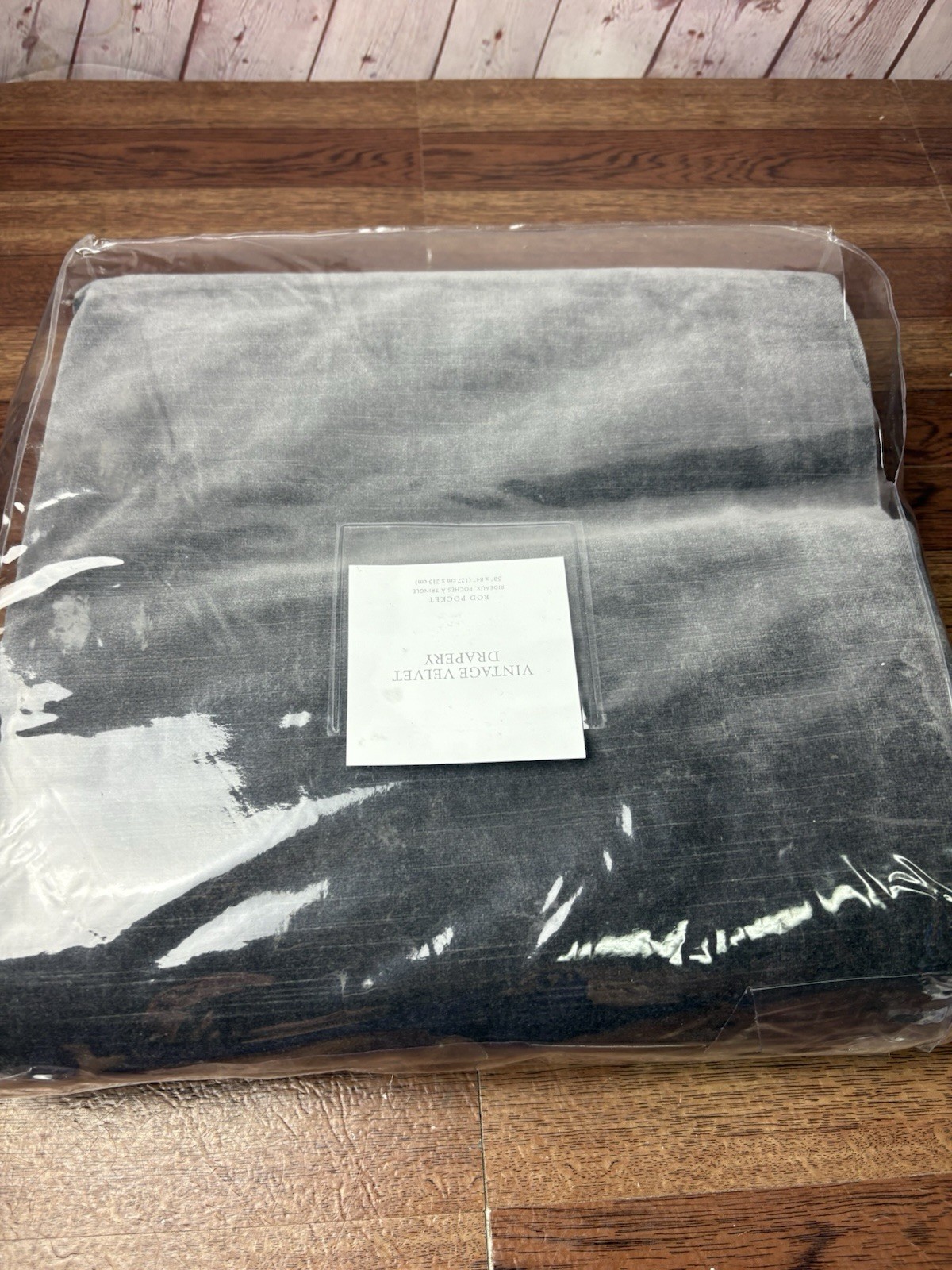 Restoration Hardware Vintage Velvet Drapery Privacy RP 50″W x 84″L Carbon NEW