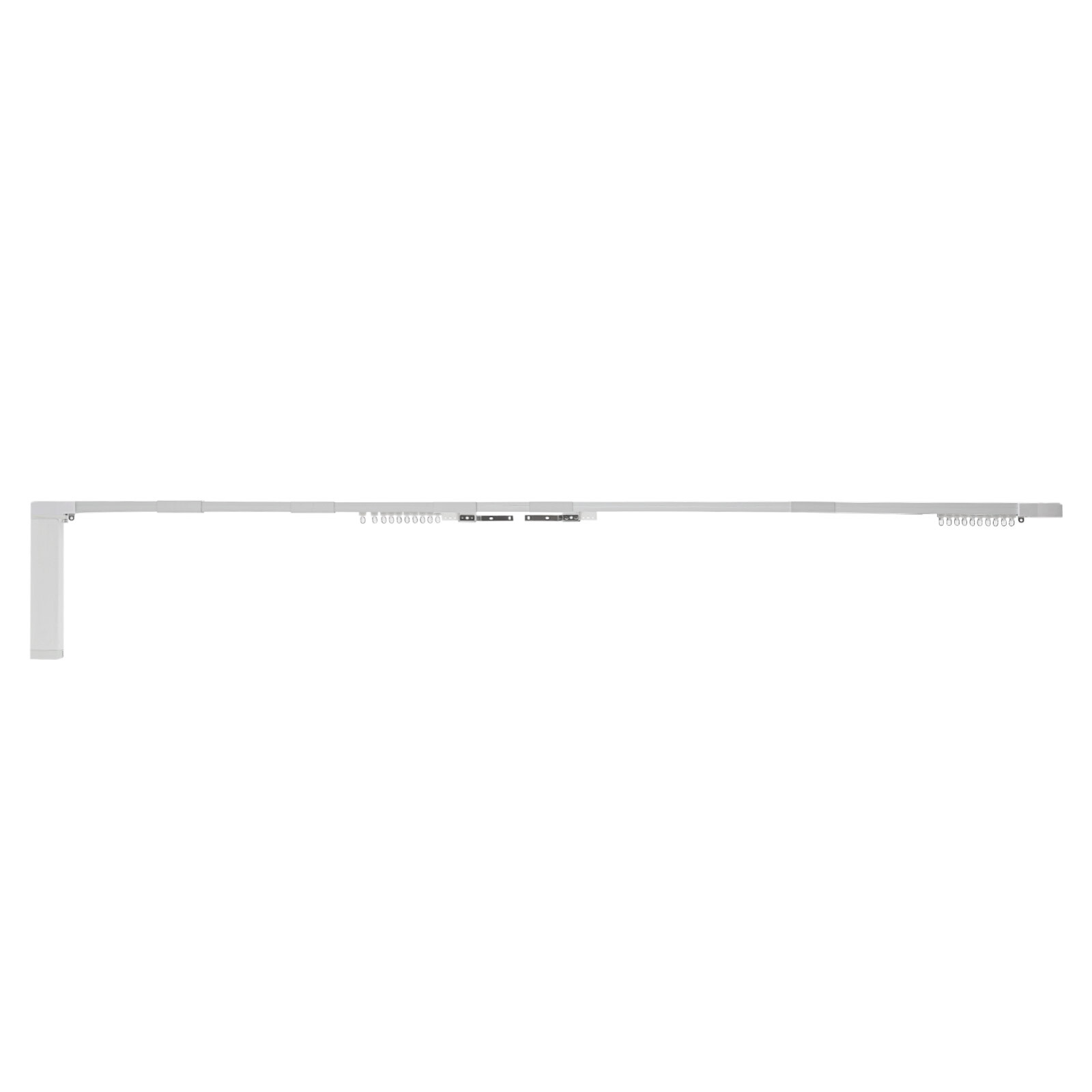 Smart Motorized Curtain Track W/ Remote Control Electric Curtain Track White USA