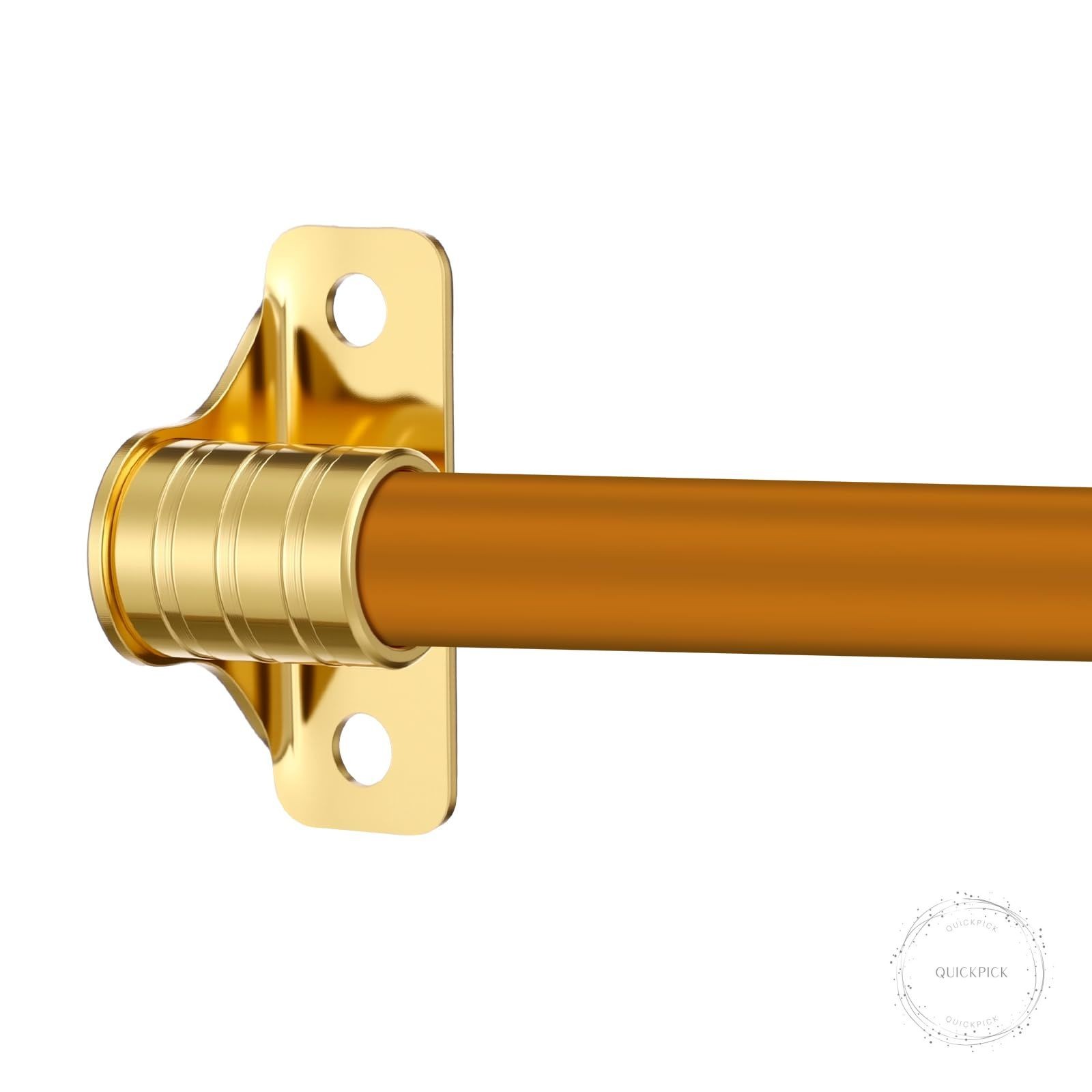 4 Pcs Outside Mount Curtain Rod Bracket 3/8″ Brass Bracket Set for 3/8″ Rodding