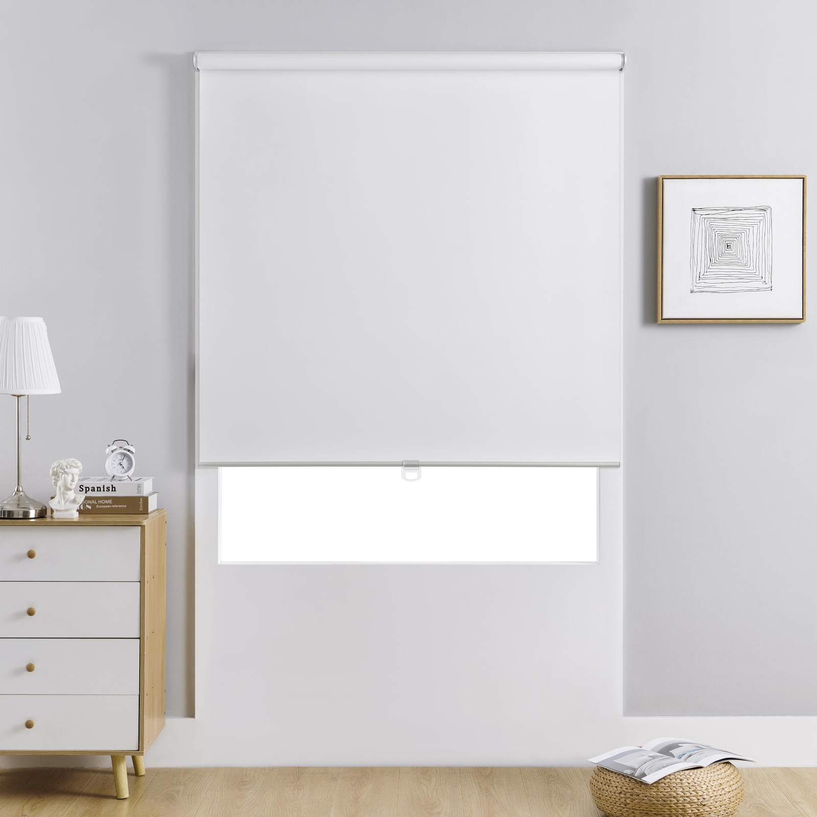 Blackout Cordless Roller Shades 43″W x 72″H White