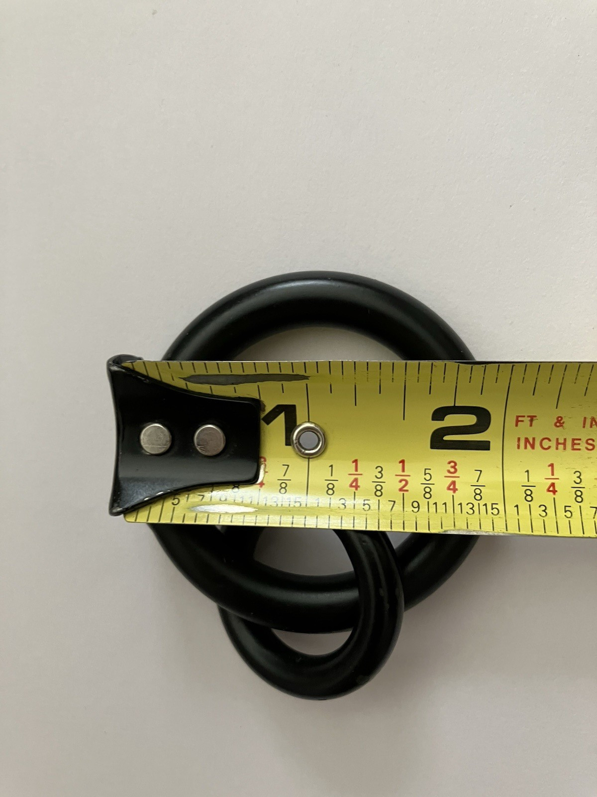 10 Pottery Barn Double ring Curtain Rings Heavy Black iron Metal 2″ Small S10