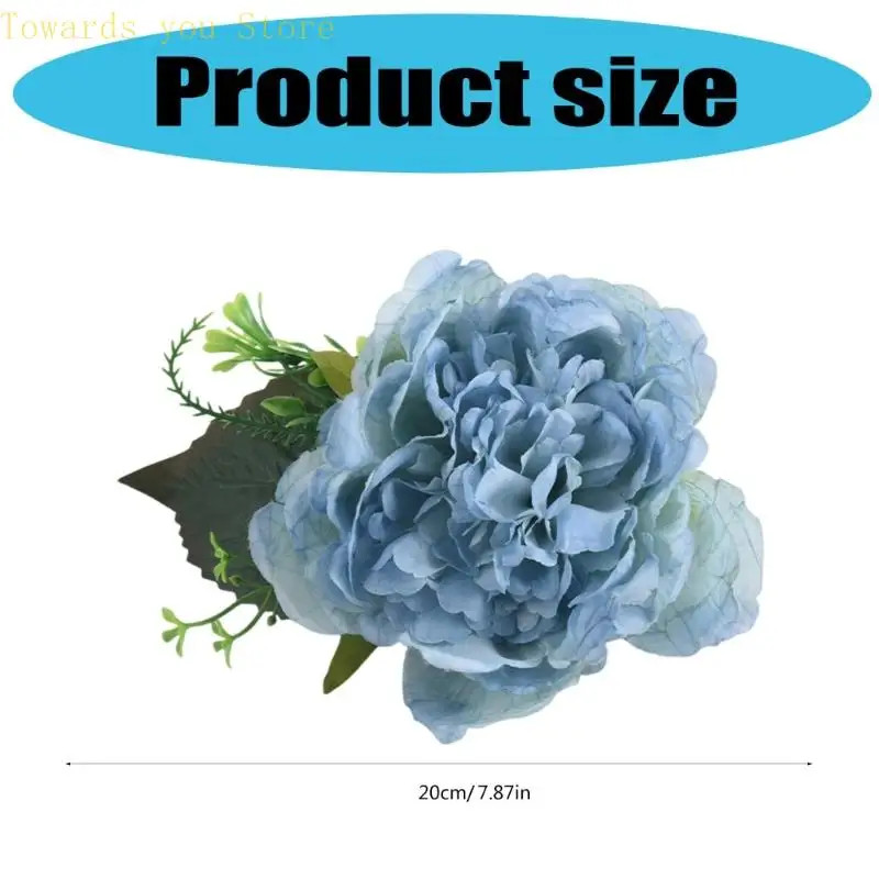 Cloth Flower Curtain Tie Backs Peonys Curtain Tieback Clip Decorative Rope Holdb