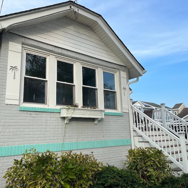 Beach House Shutter, PVC Exterior Shutter with palm tree, Sold Individually
