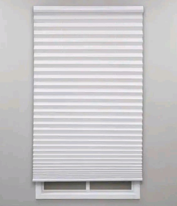 5 – Stylewall White Cordless Light Filtering Pleated Shades – 32 in. W X 48 In L