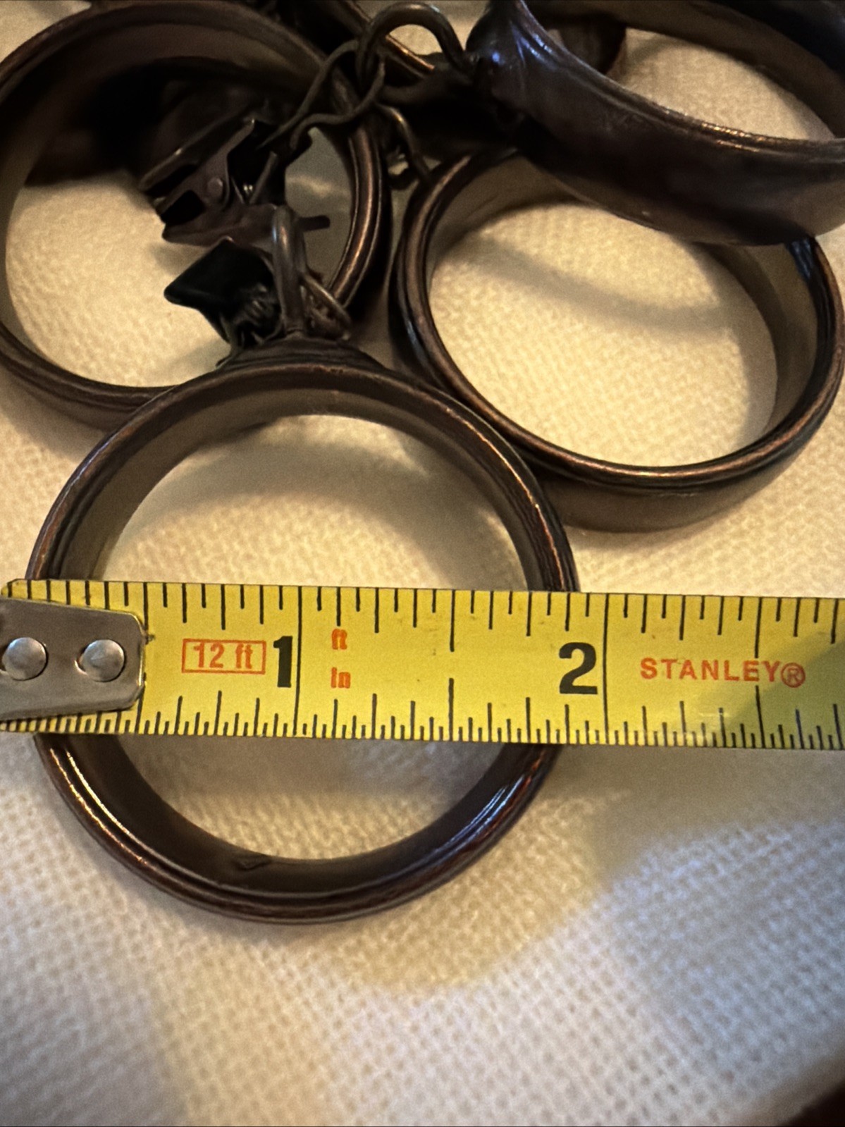 Set Of 10 Drapery Clip Rings 2” Heavy Duty Dark Bronze – Polished And Gorgeous