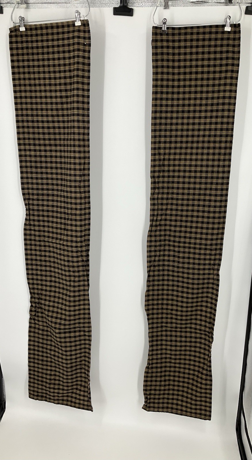 Park Designs Valance Sturbridge Plaid 71×13.5″ Cotton Made In India Tan/black