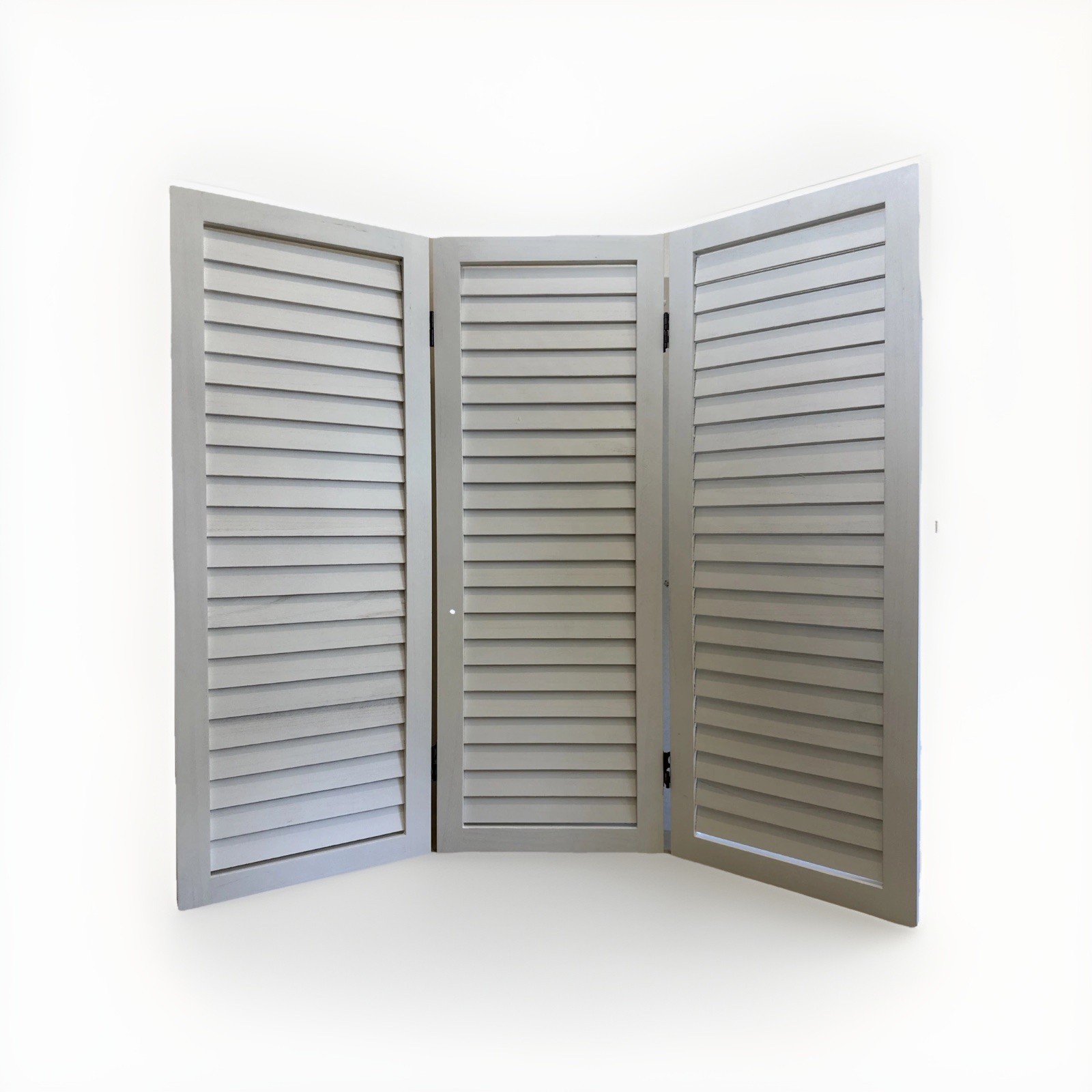 Brand New 1 Pair Of 3 Panel Shutters Each Is 32”H x 12”W Wooden
