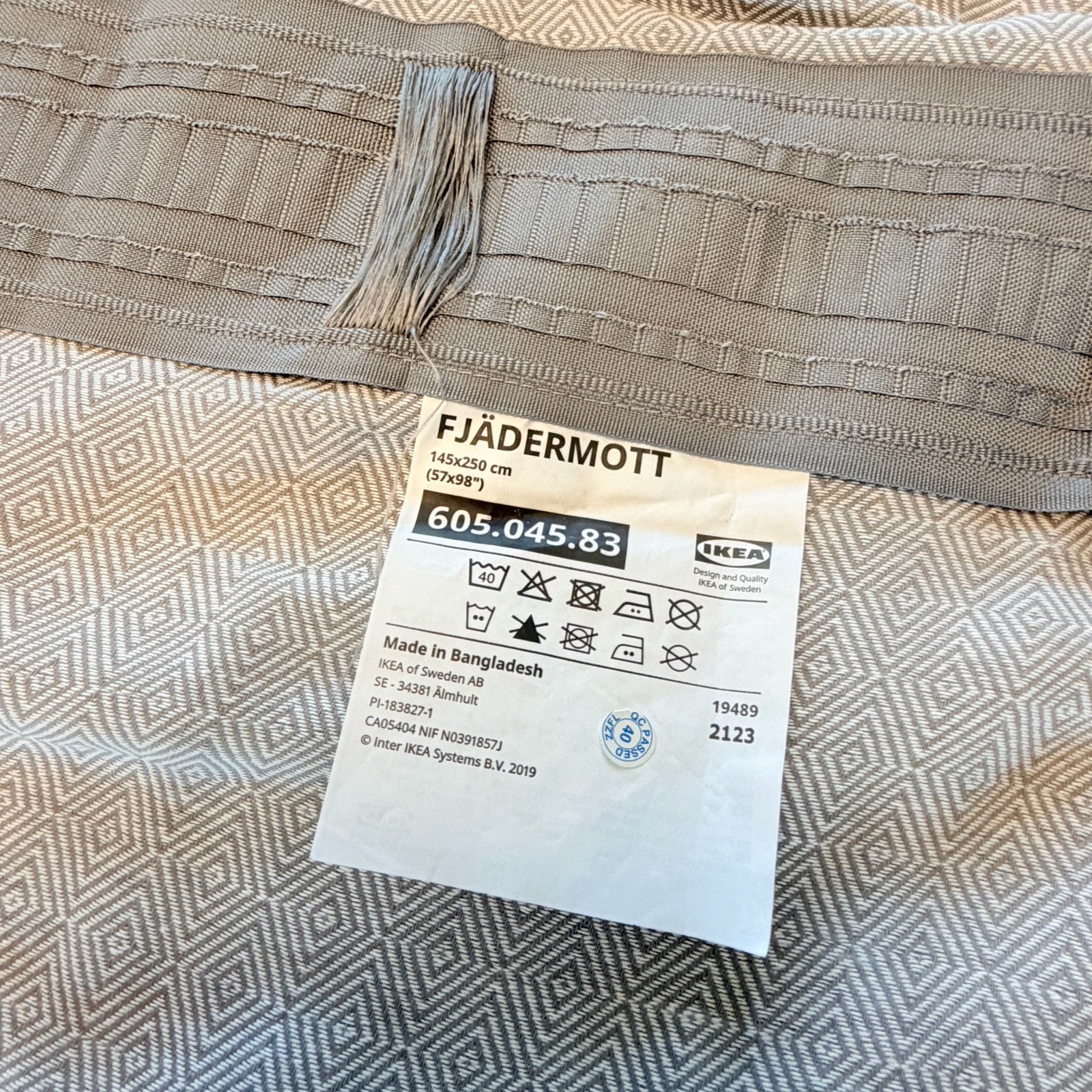 Ikea Fjädermott Single Curtain Panel 57×98 Used As Store Display