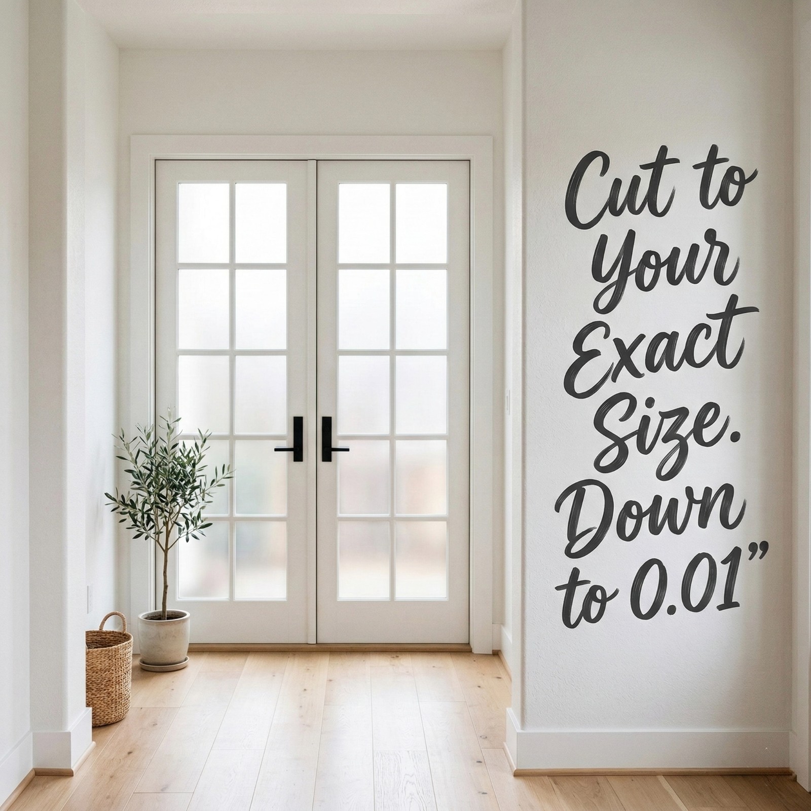 Frosted Privacy Window Film Static Cling Custom Cut Home Office Bathroom Glass