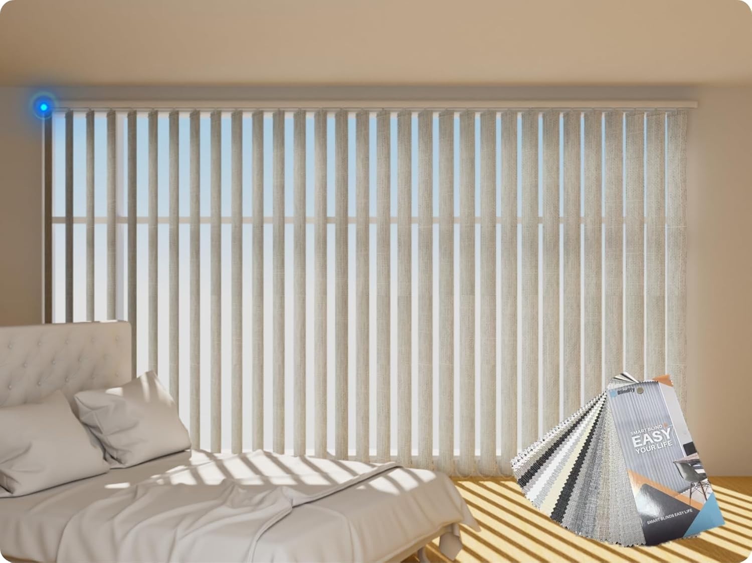 Automatic Vertical Blinds – Custom Blackout Shades with Tilt Functionality