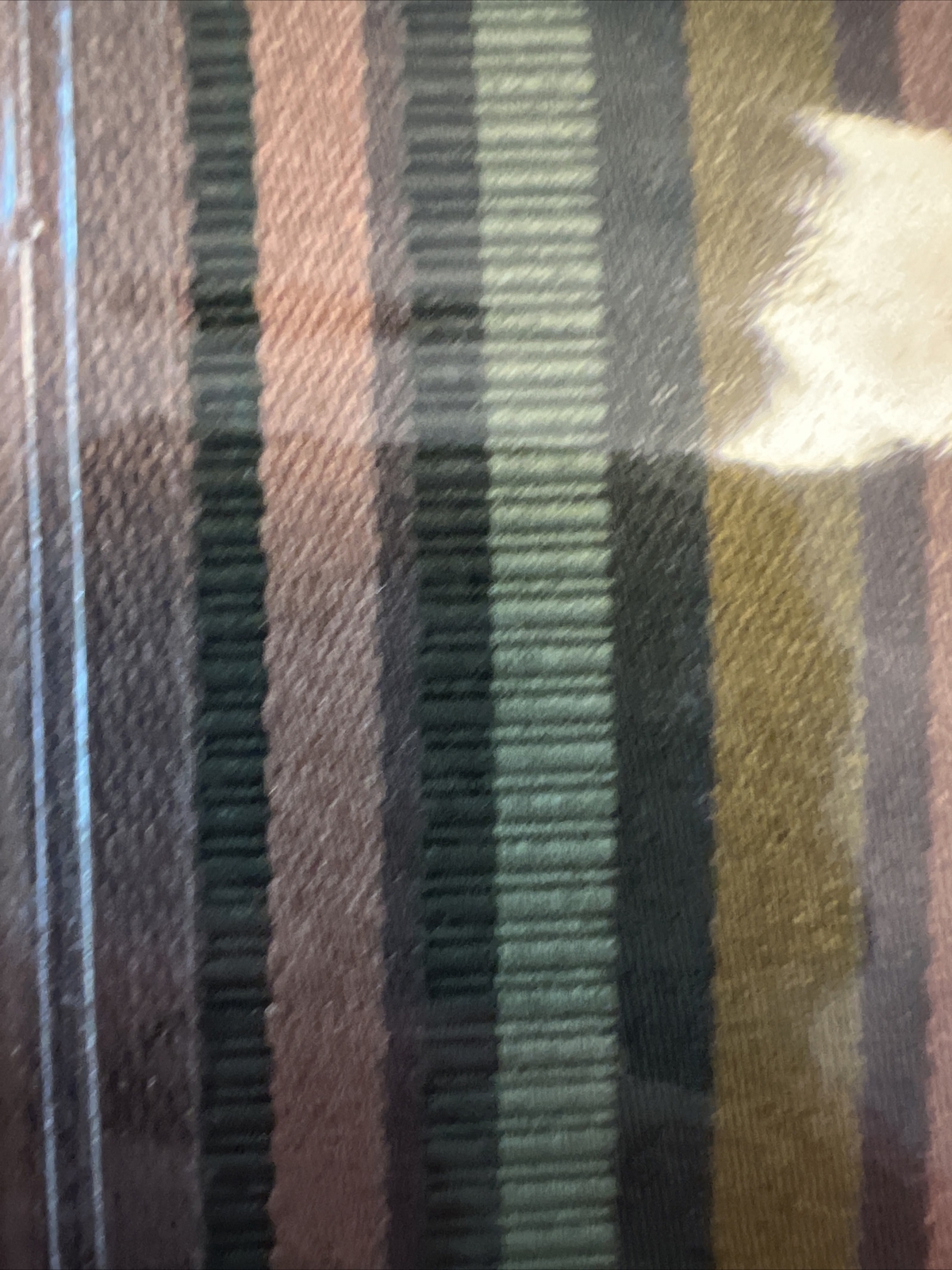 Croscill Tulane Ascot Valance Stripe Damask Valance Green Cinnamon Gold 40×21”