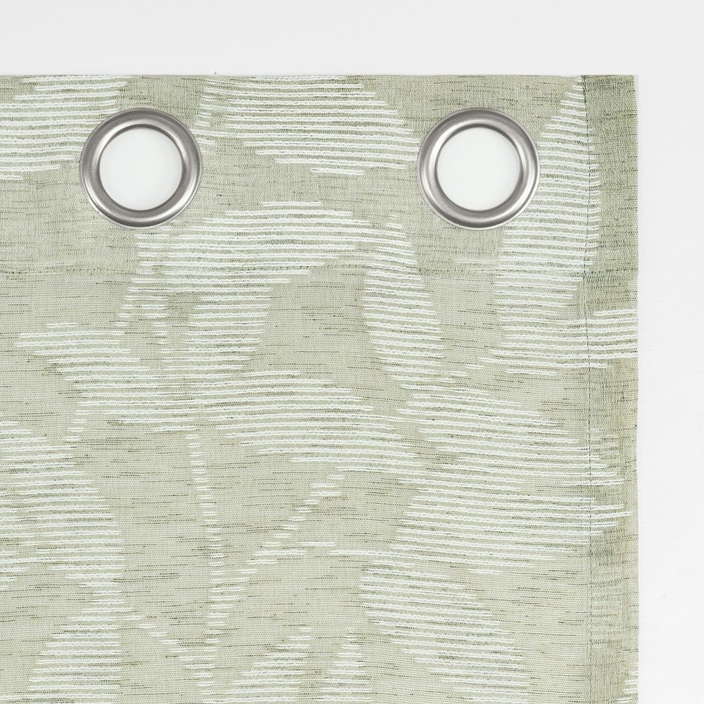 Sun Zero 2pc No. 918 Nadia Textured Botanical Semi-Sheer Grommet Curtain Panels