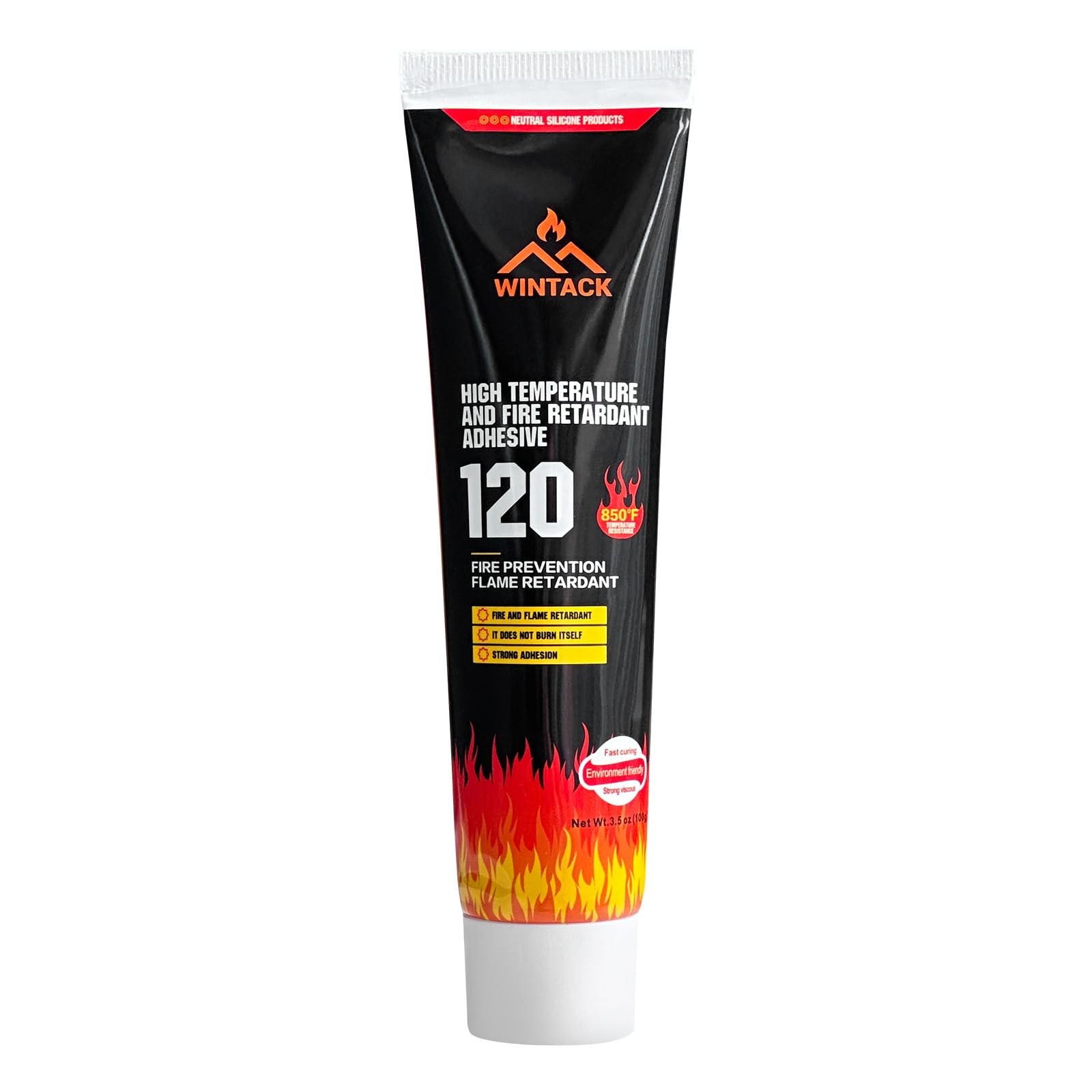 Wood Stove Door Gasket Cement, 850°F RTV High Heat Silicone Sealant, High Tem…