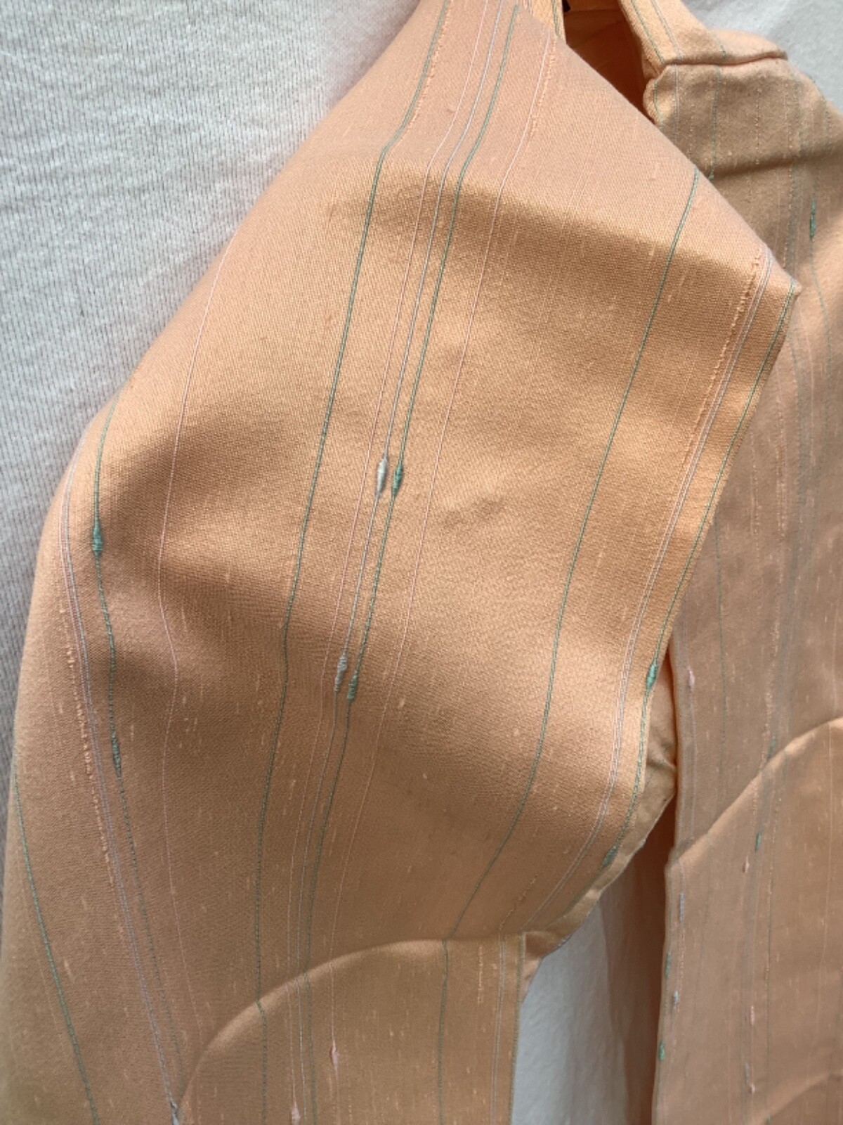 2 Modern Valances Window Treatments Rod Pocket JcPenney Peach/Teal 17.5” x 90”