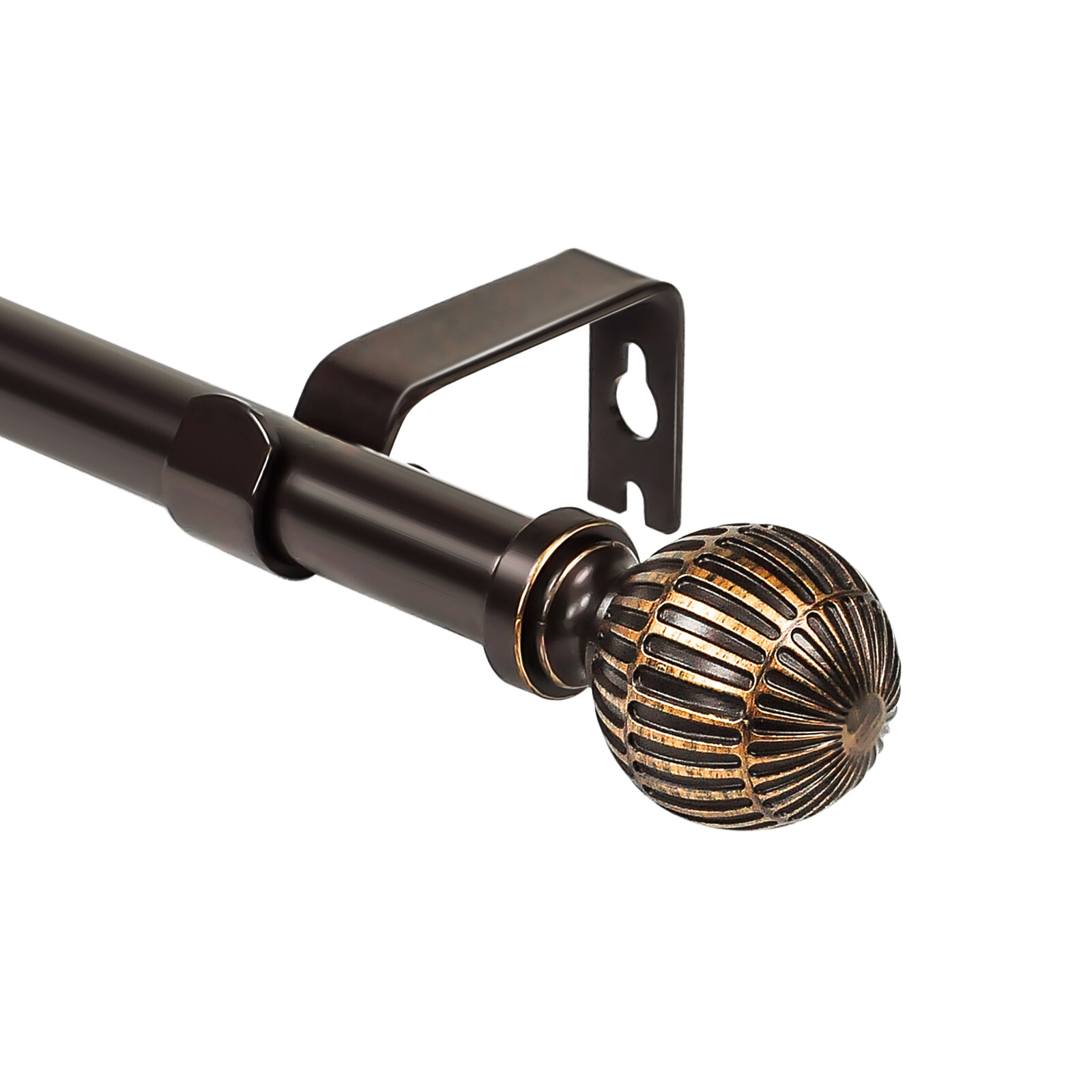 5/8 Inch Adjustable Curtain Rods for Windows 28 to 120 Inches with Volle Finials