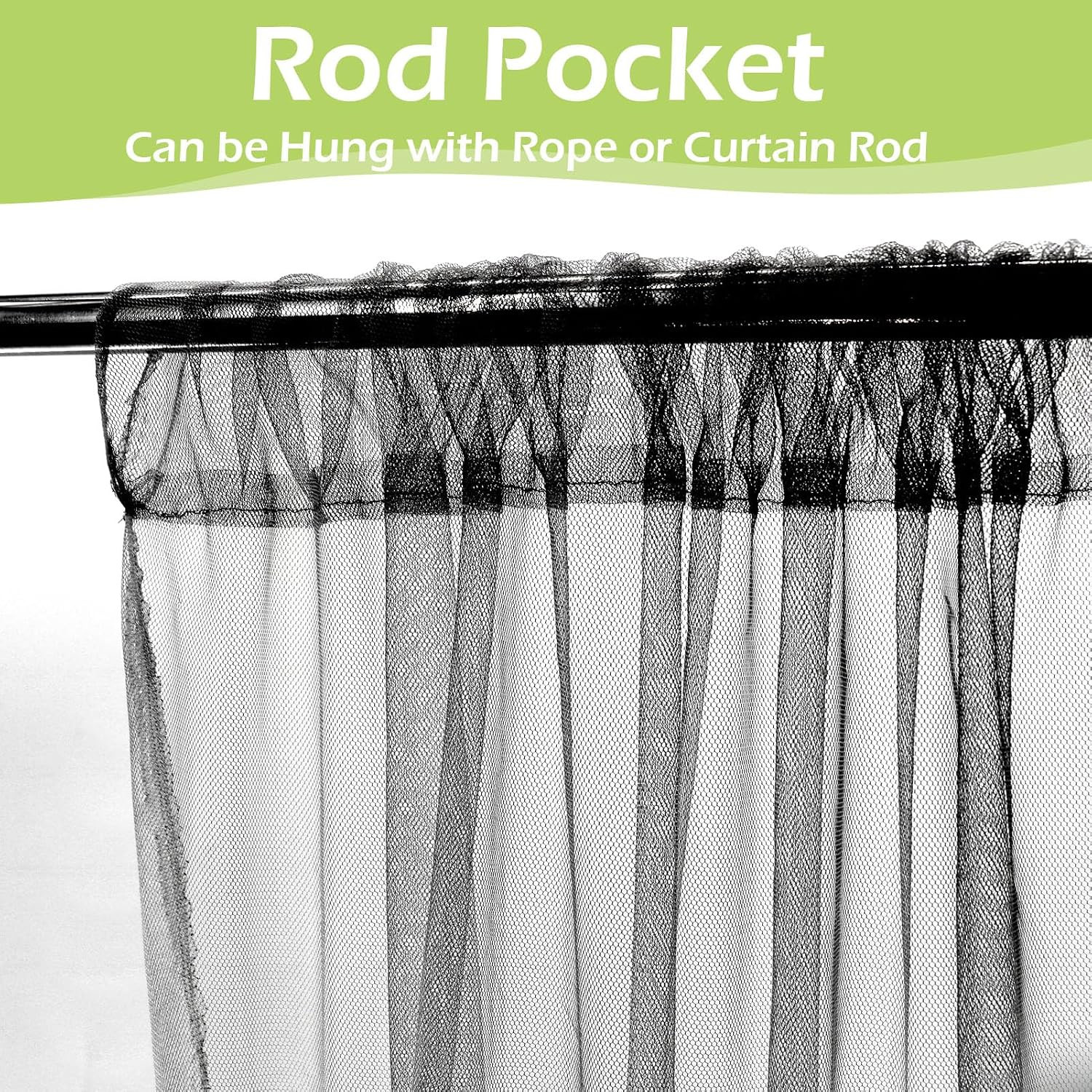 Extra Wide Outdoor Curtains Waterproof Mesh Screen for Patio Lightweight Privacy