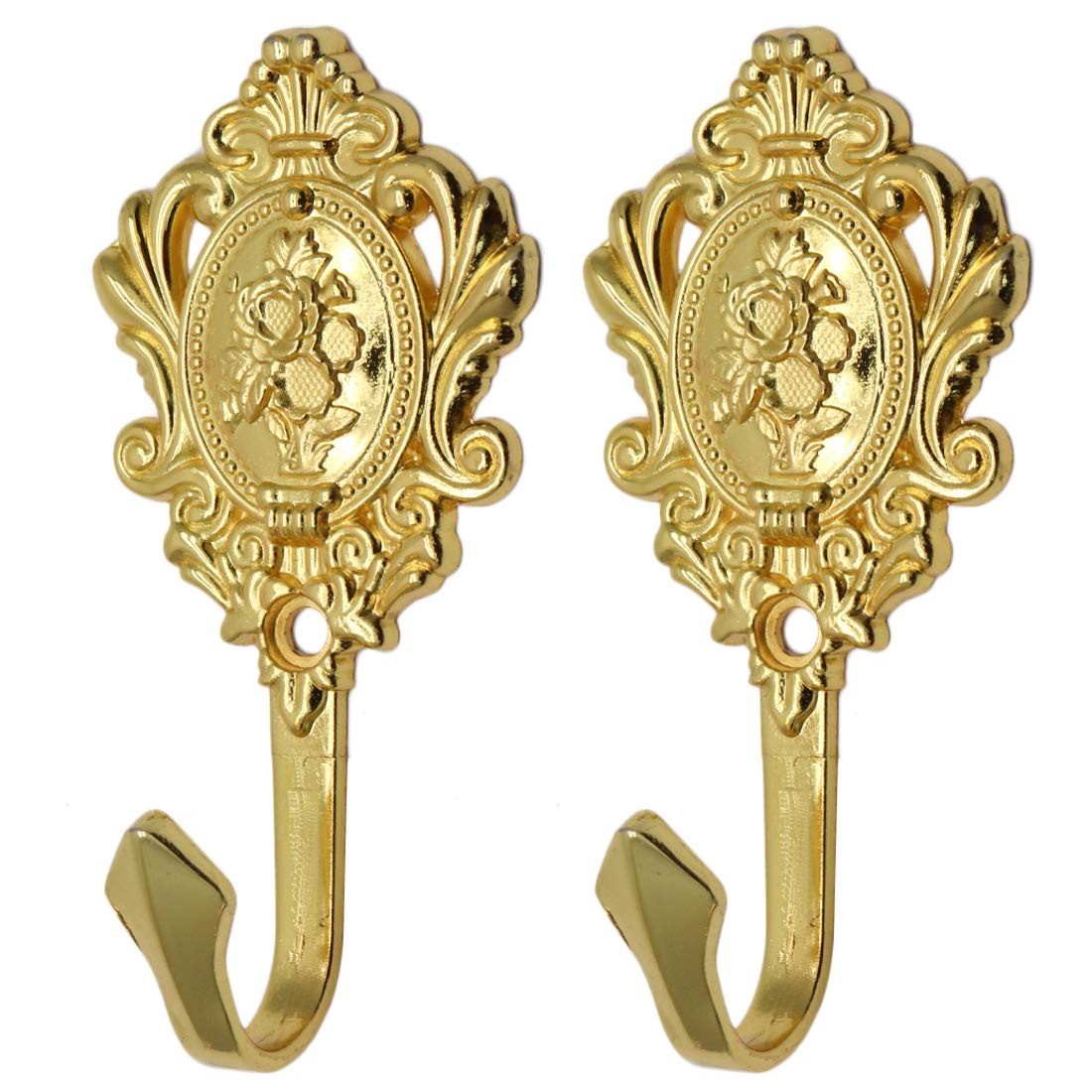 Curtain Tiebacks,Vintage Wall Hooks for Curtain Tiebacks,Gold Antique Drapery…
