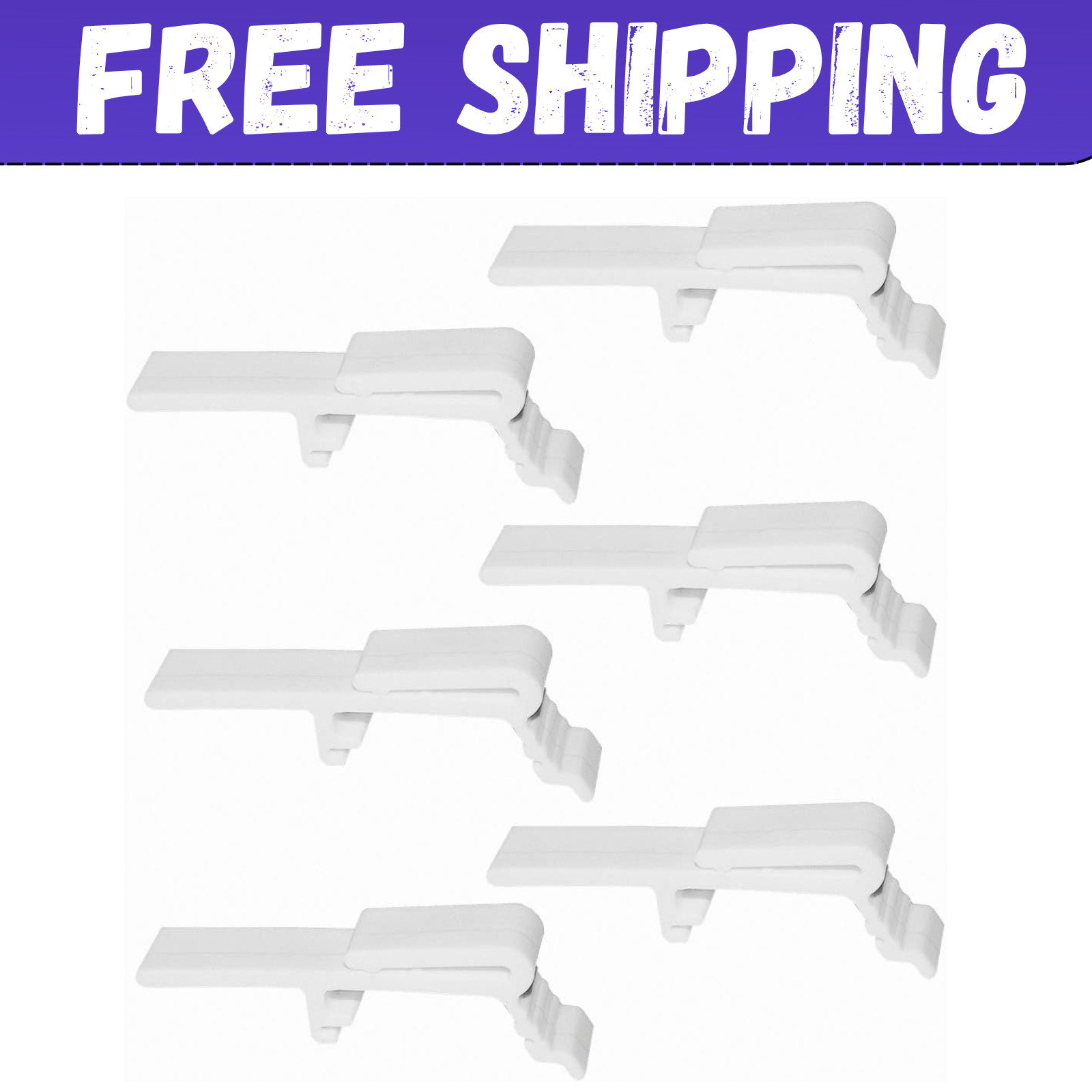 6Pcs Valance Clip Vertical Blinds Dust Cover Holder Bracket for 1-1/2″ or 1-9/16