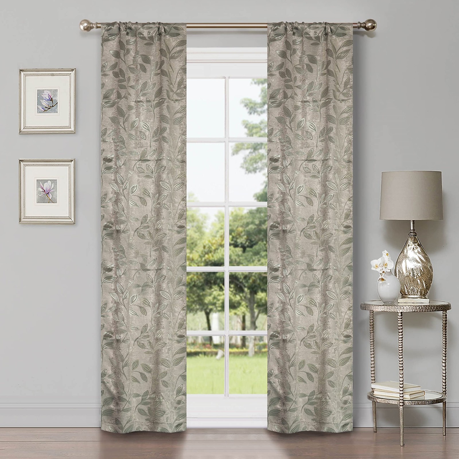 Superior Blackout Curtains 26×63 Sage Set of 2 Rod Pocket Room Darkening