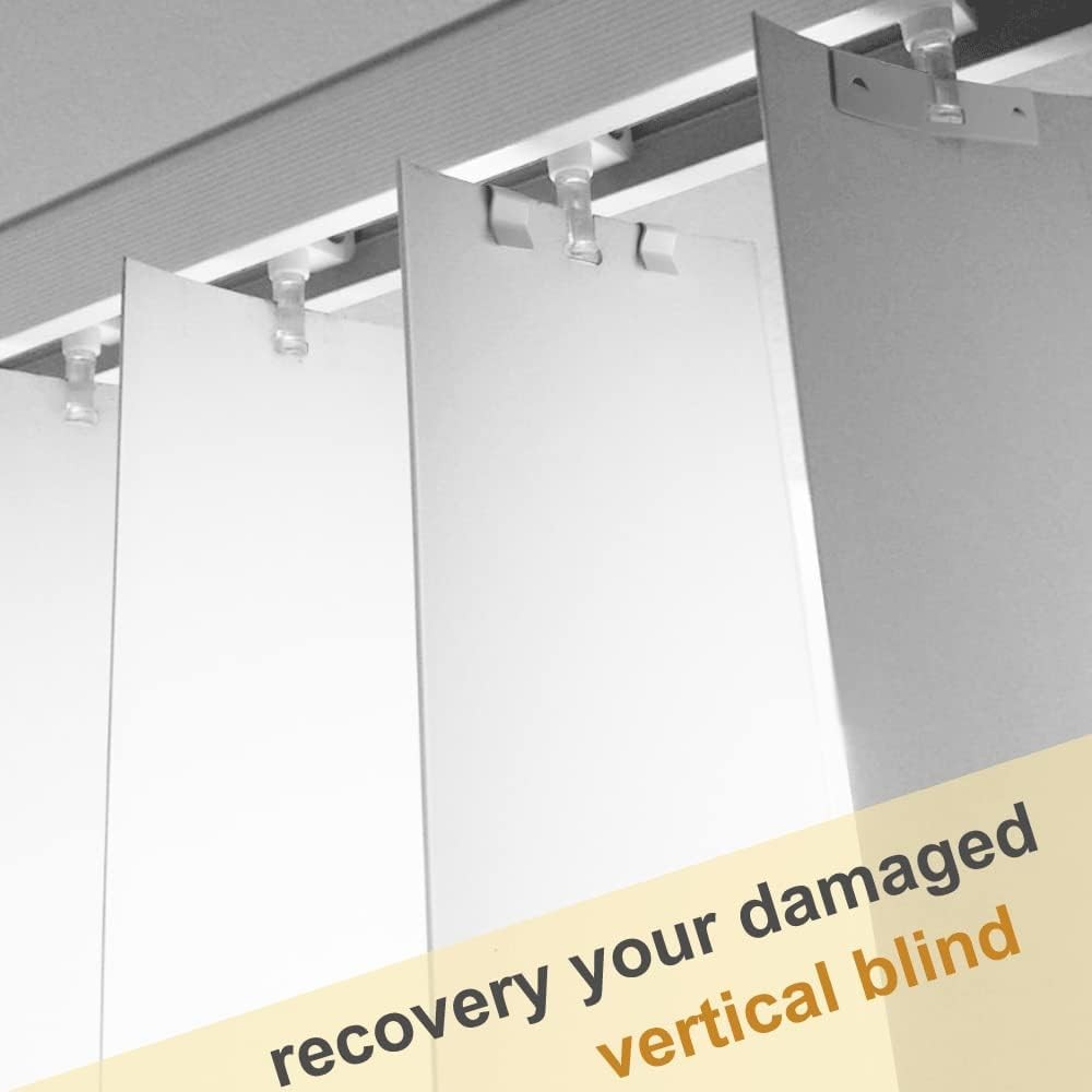 Vertical Blind Repair Vane Savers, 12PCS Metal One Size, White