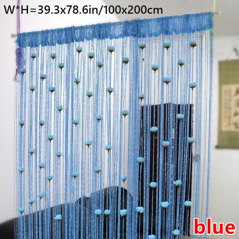 Flower Thread Tassel Curtains Drape Doorway Window Party Wedding Room Decor