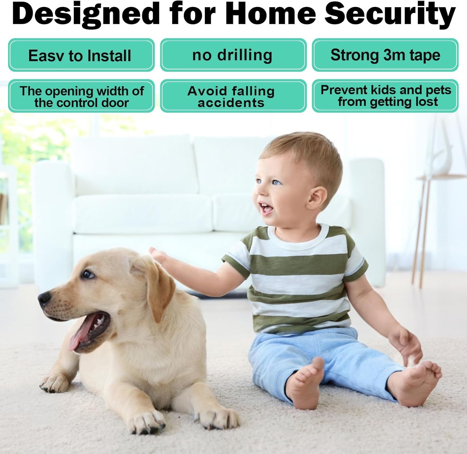 Sliding Door Lock, 2 Pack Child Safety Sliding Glass Door Lock for Sliding Glass