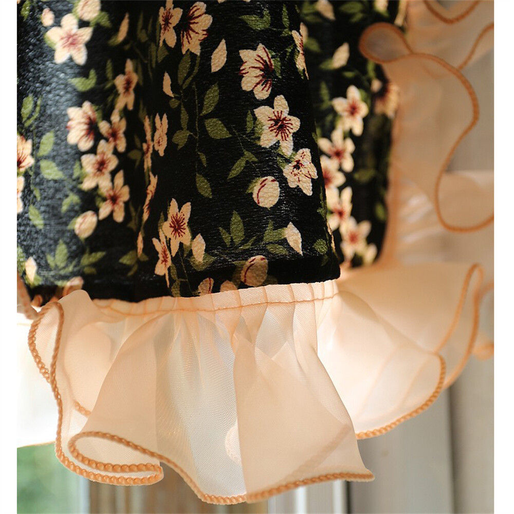 Ruffles Floral Modern Short Curtain Window Kitchen Valance Drape Home Decor 1PC