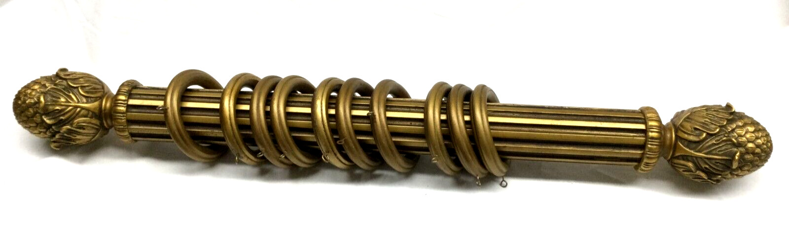 PACK OF TEN – styled Curtain Rings For 3” Wood Pole for Window Drapes – Gold