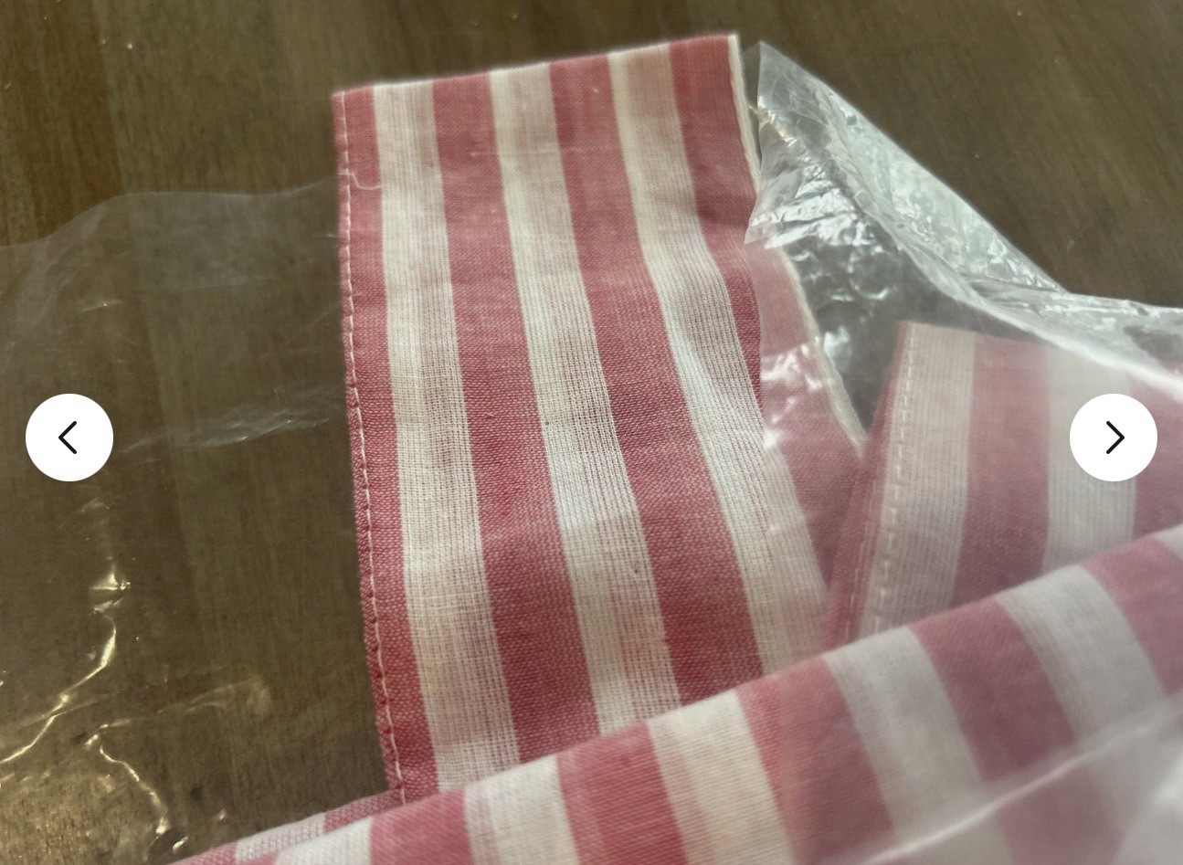 Pink Stripe Organic Cotton Tab Top Curtains 88 by 39 Inches
