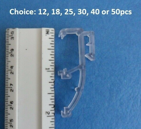 1 Inch Mini Blinds Double Slat Clear Vinyl Valance Retainer Clips 12 – 50 Pieces