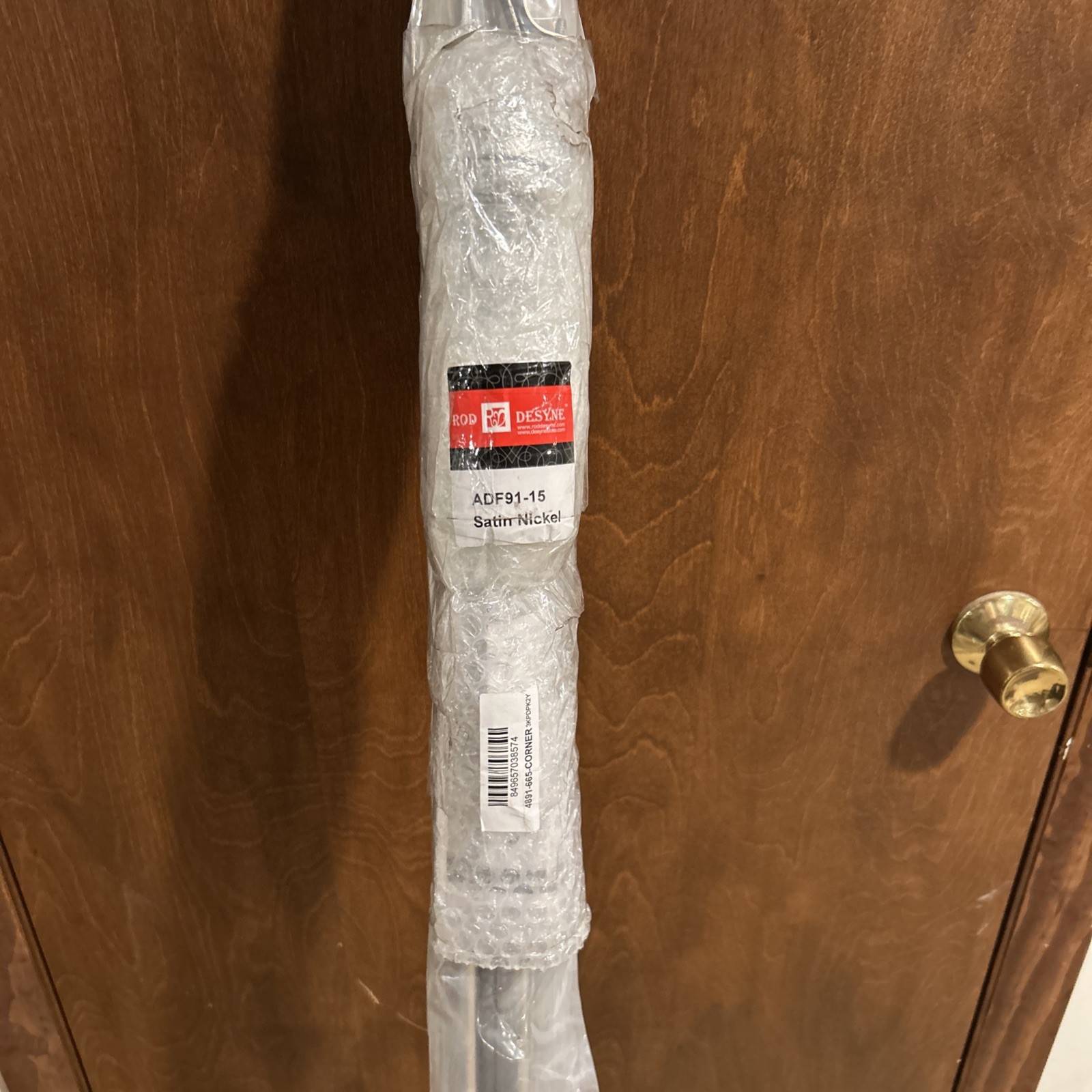 Rod Desyne Arman 13/16″ Corner Window Curtain Rod 66-120″ Satin Nickel NEW OB