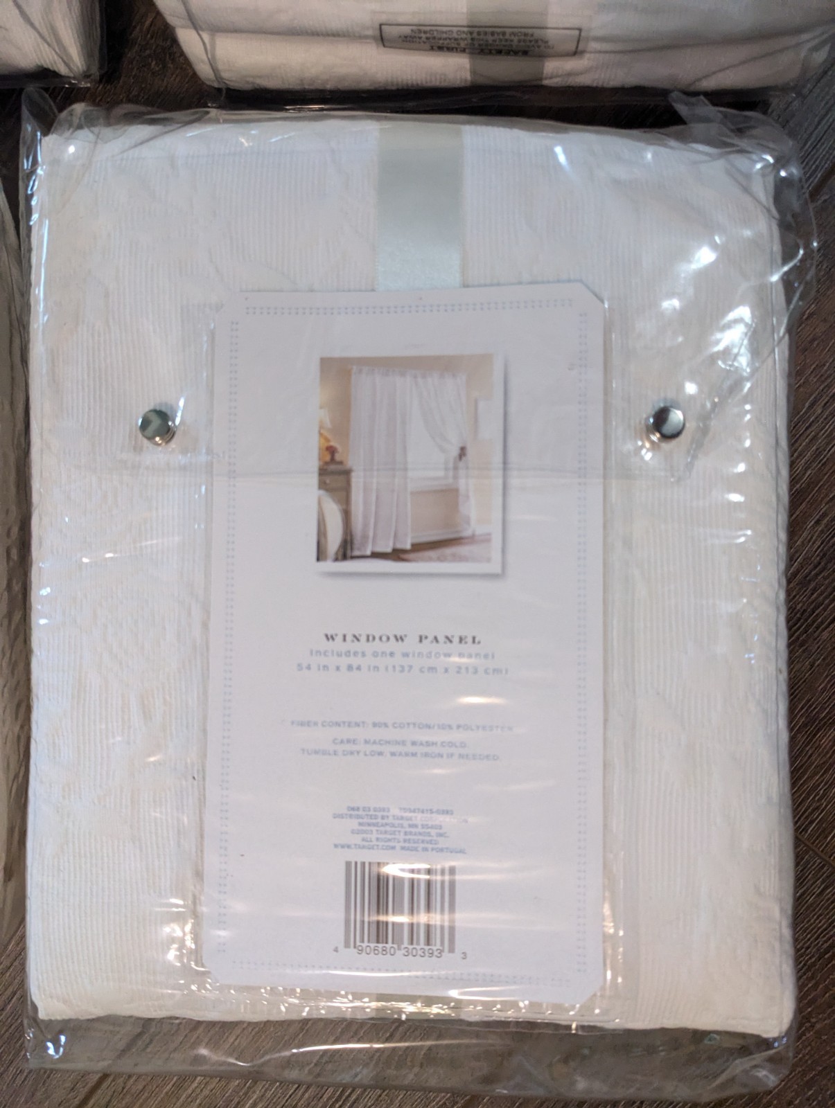 Simply Shabby Chic Cotton Blend Matelasse White Curtain Panel 54″ x 84″