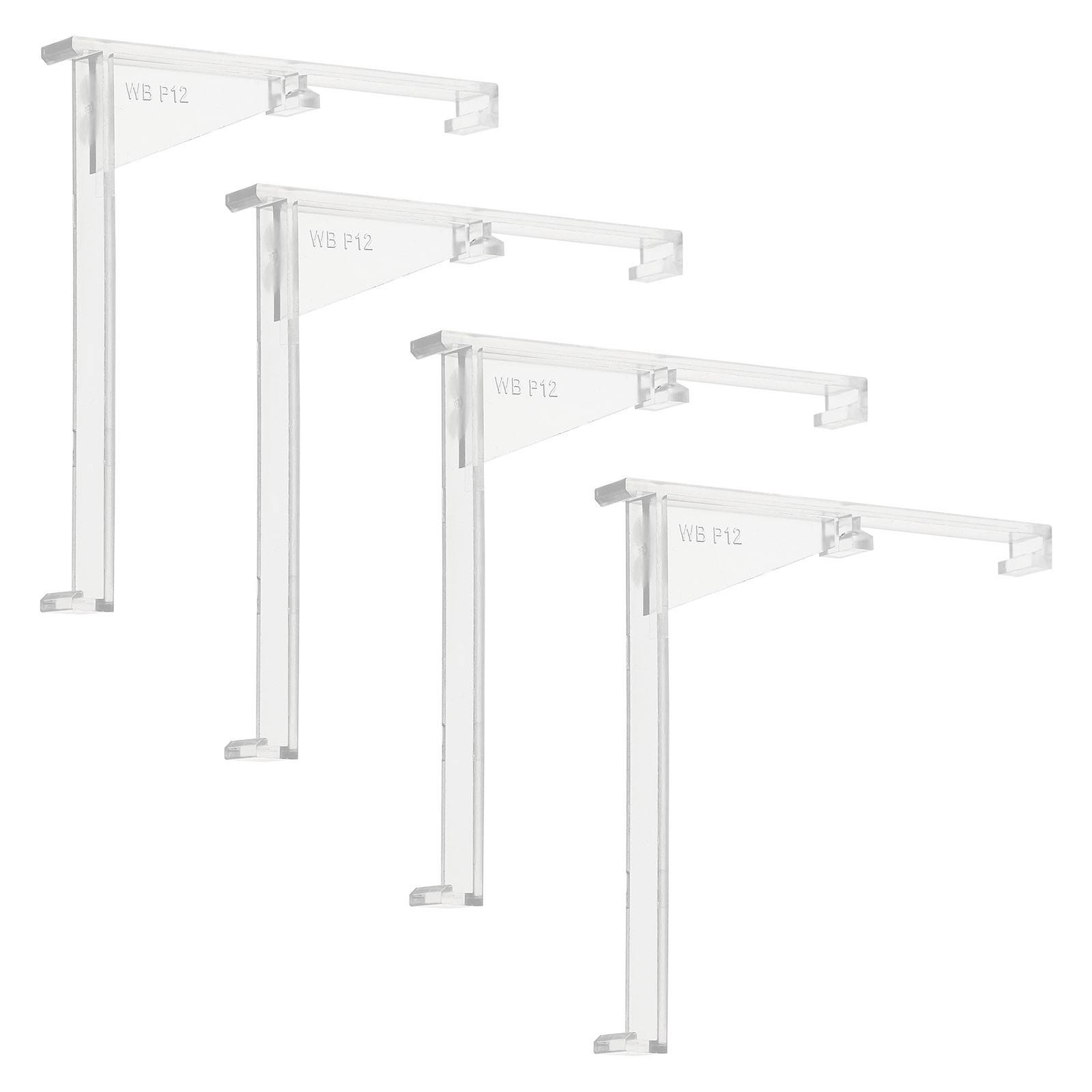 4pcs 3.5″ Vertical Clear Valance Clips Hidden Retainer Installation Bracket
