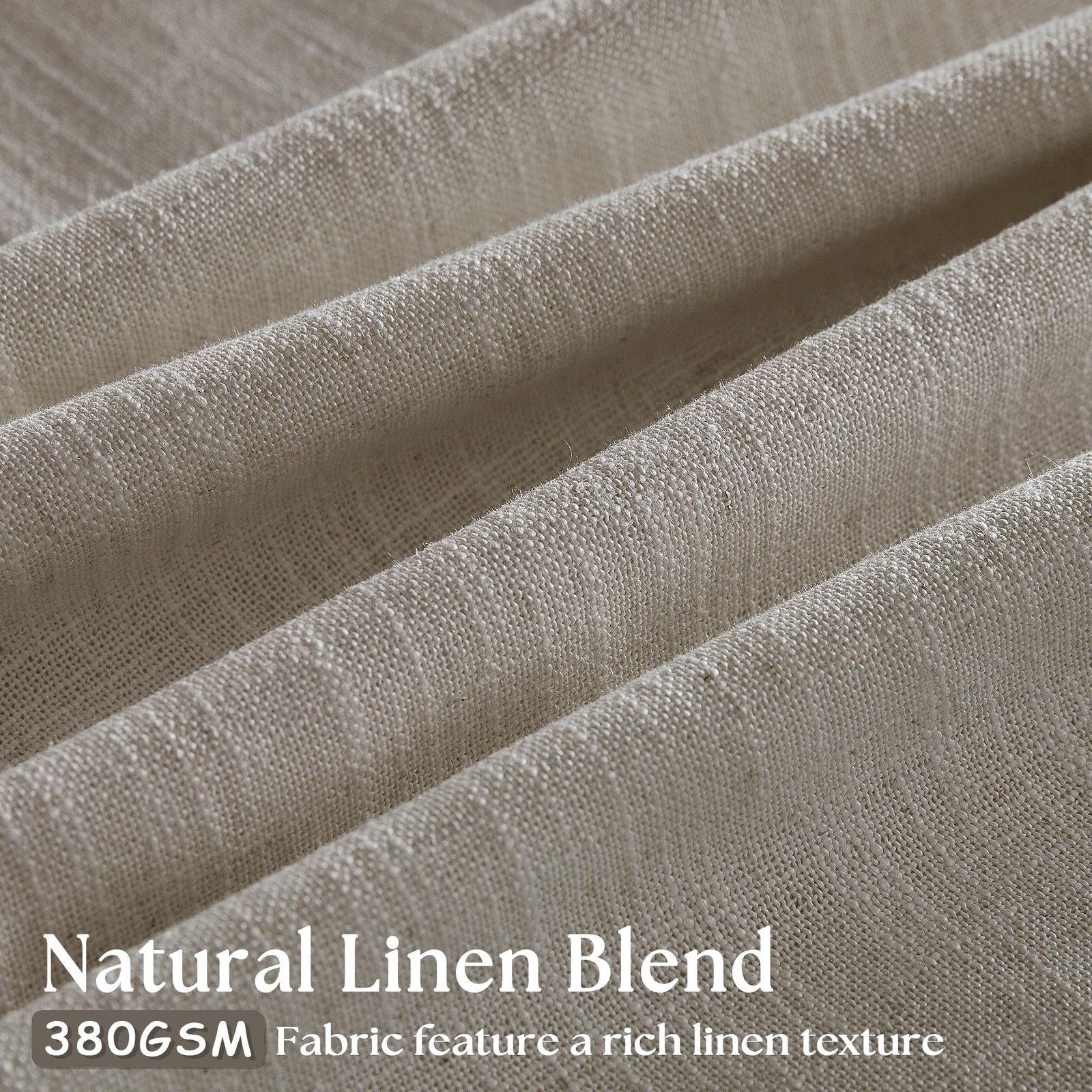 Extra Wide Taupe Linen Curtain 96 Inches Long 70 Inch Wide for Living Dining …