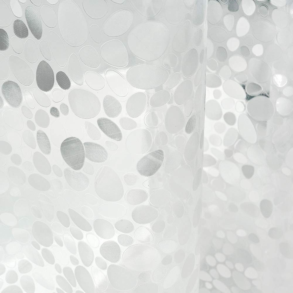 EurCross Stall Shower Curtain 54″W x 72″L (Pack of 1), Cobblestone-clear