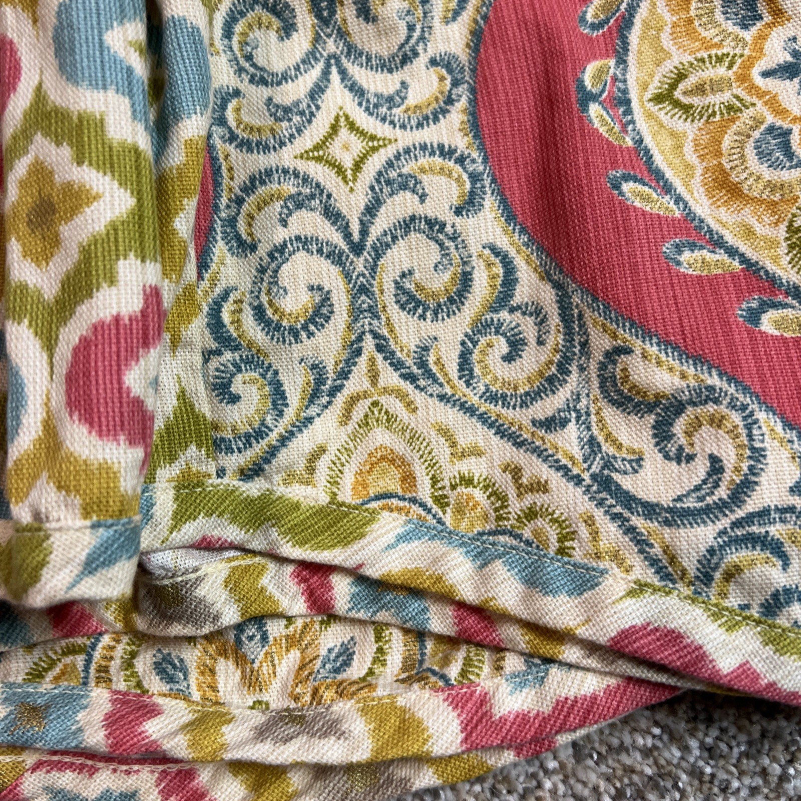 Waverly Medallion Valances( 2 )Multicolor, 50”x20” Each Rod Pocket