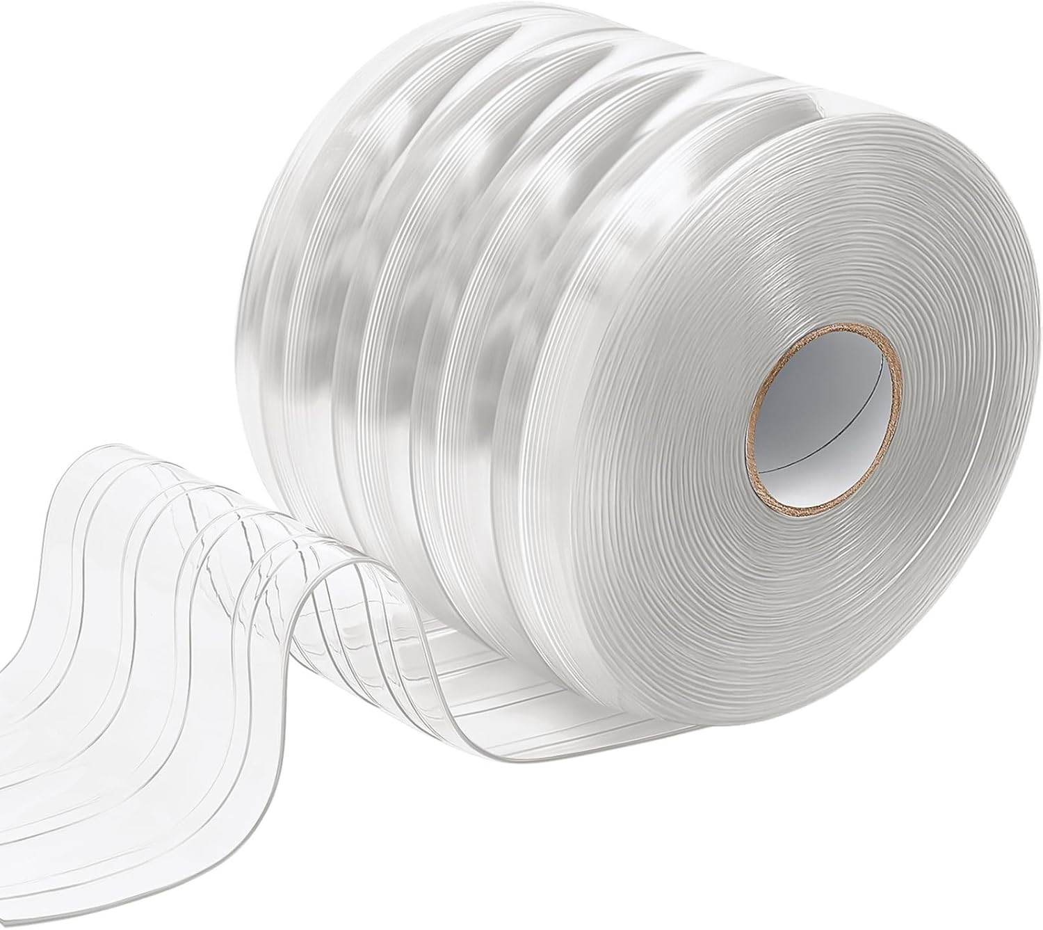 Heavy Duty Clear PVC Strip Curtain Roll – 100 Ft x 8 in for Freezers & Warehouse