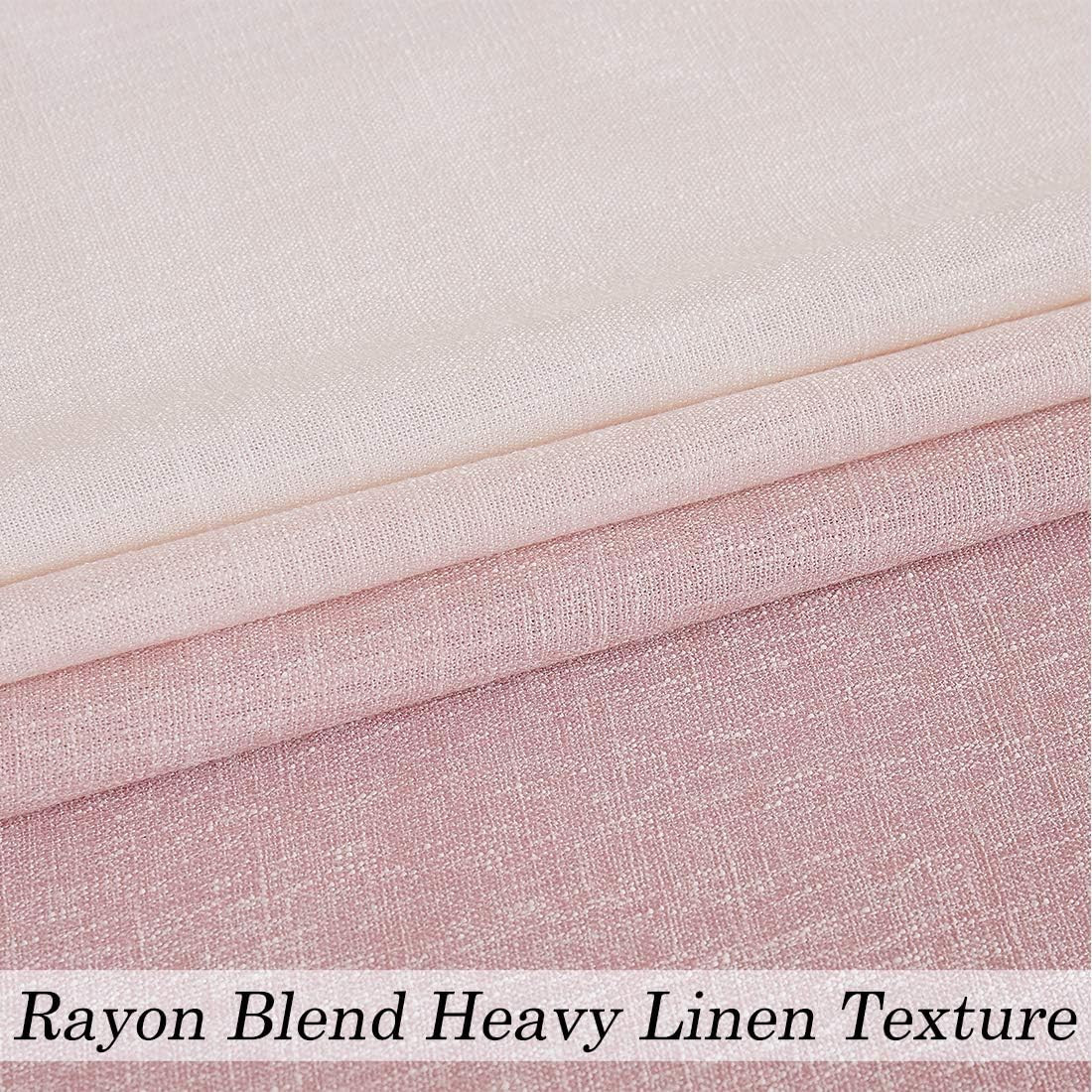 Ombre Window Curtain Panel Linen Gradient Print on Rayon Blend Fabric Backtab Ro
