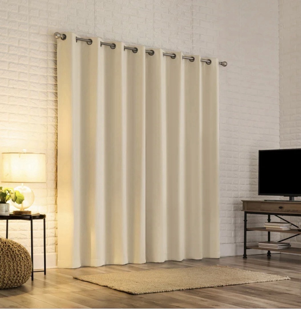 2 Panels SUNZero Total Blackout Lichtenberg Curtains Theater Grade 52″X84″ Beige