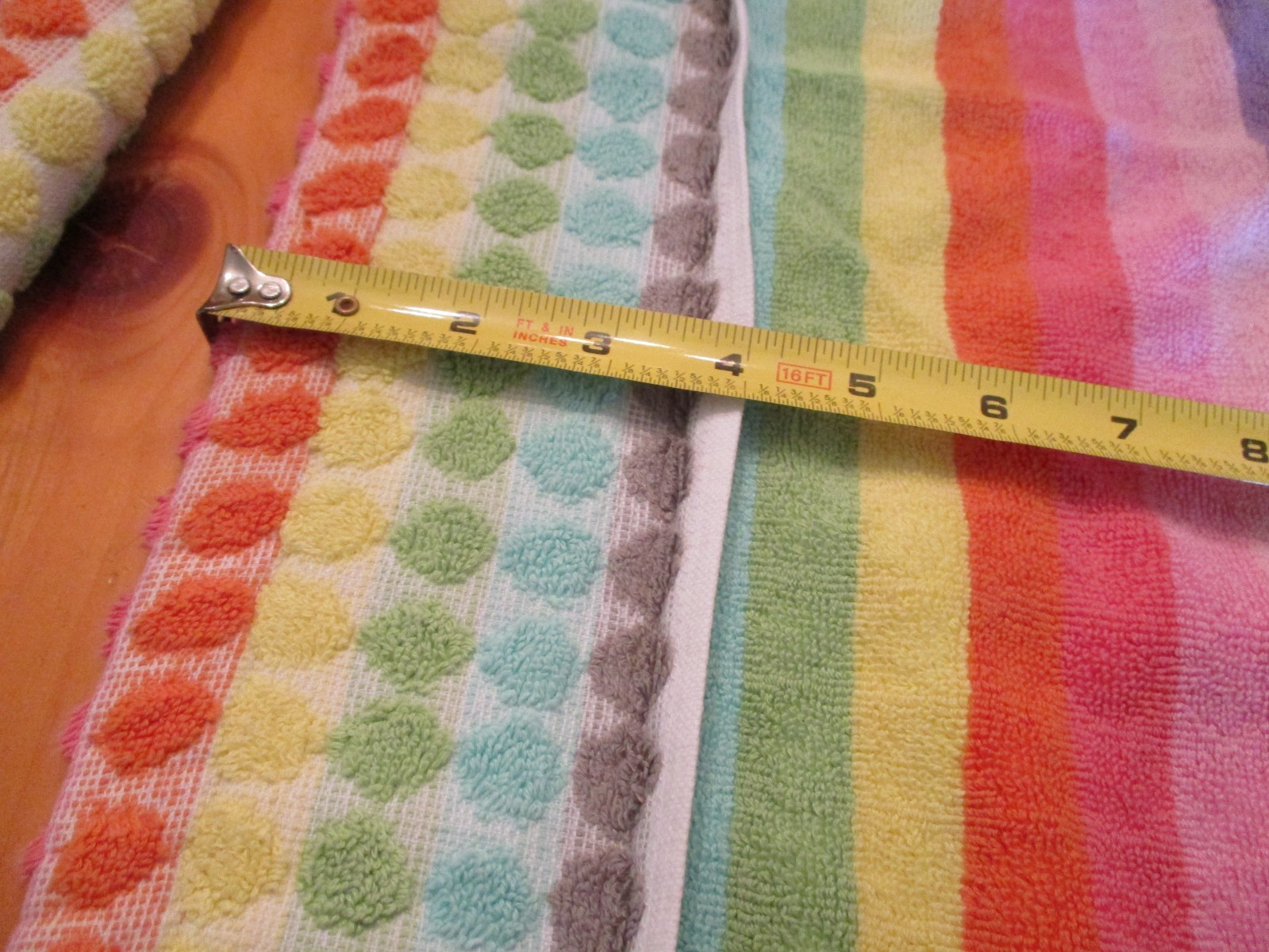 2 Valances made from Circo Towels Pastel Dots Fun Girl’s Bedroom Bath EUC